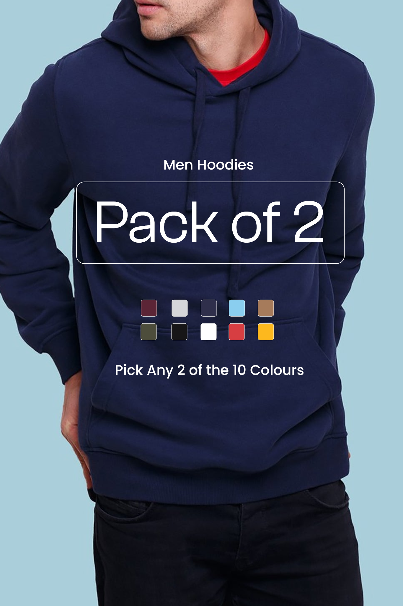 Pack of 2 Men Hoodies 002