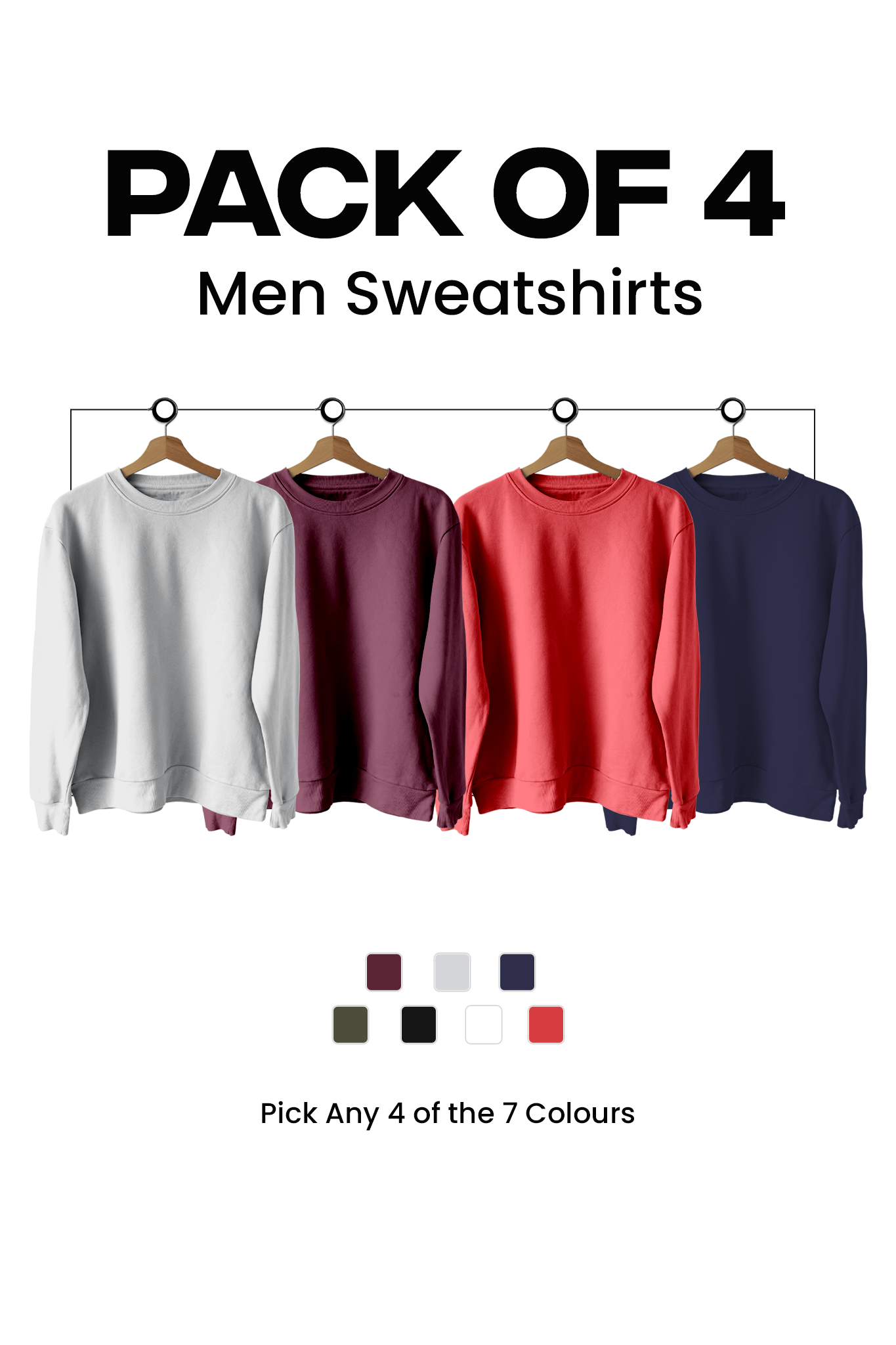 Pack of 4 Men Sweatshirts 002