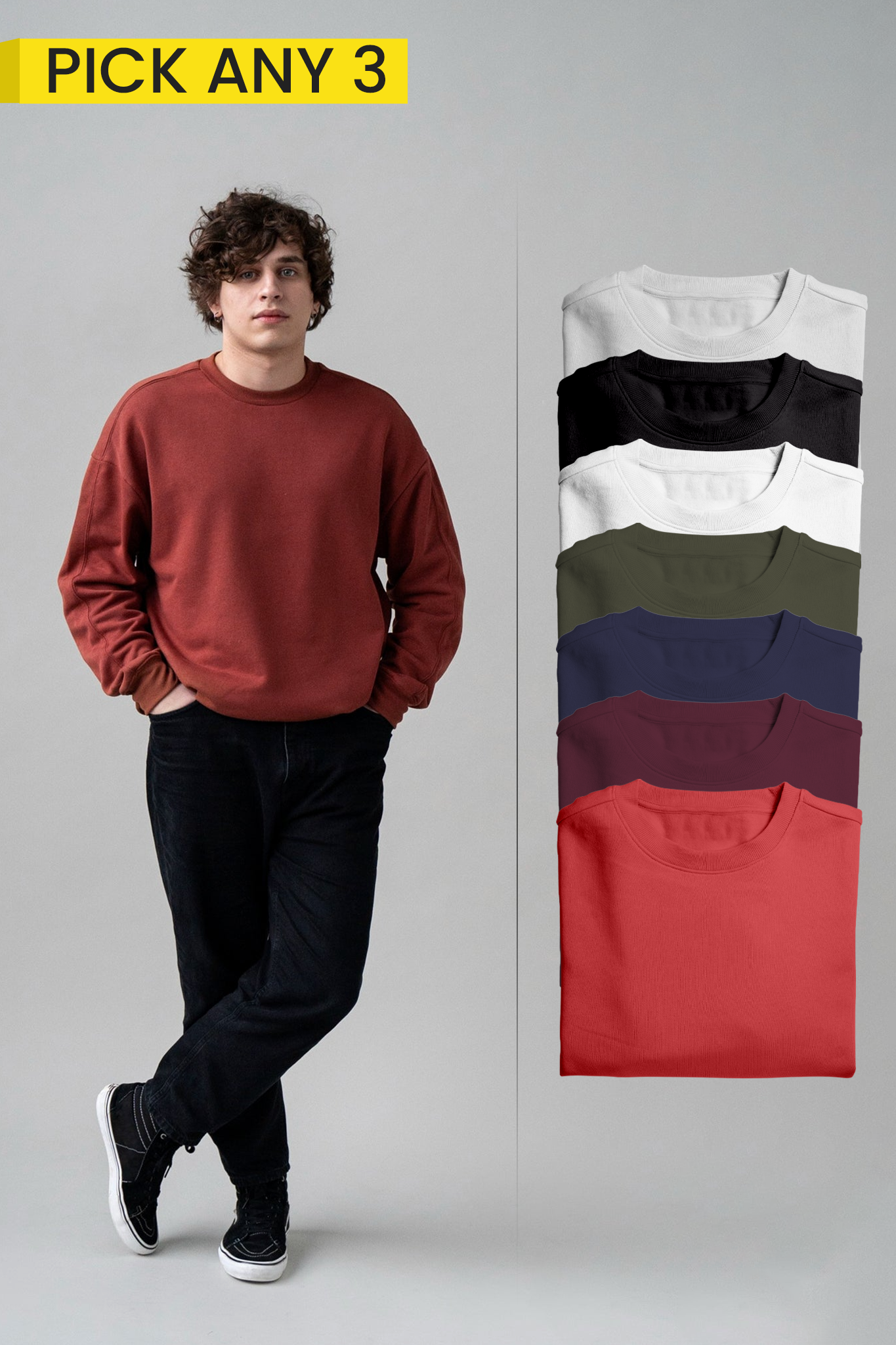 Pack of 3 Men Sweatshirts 002