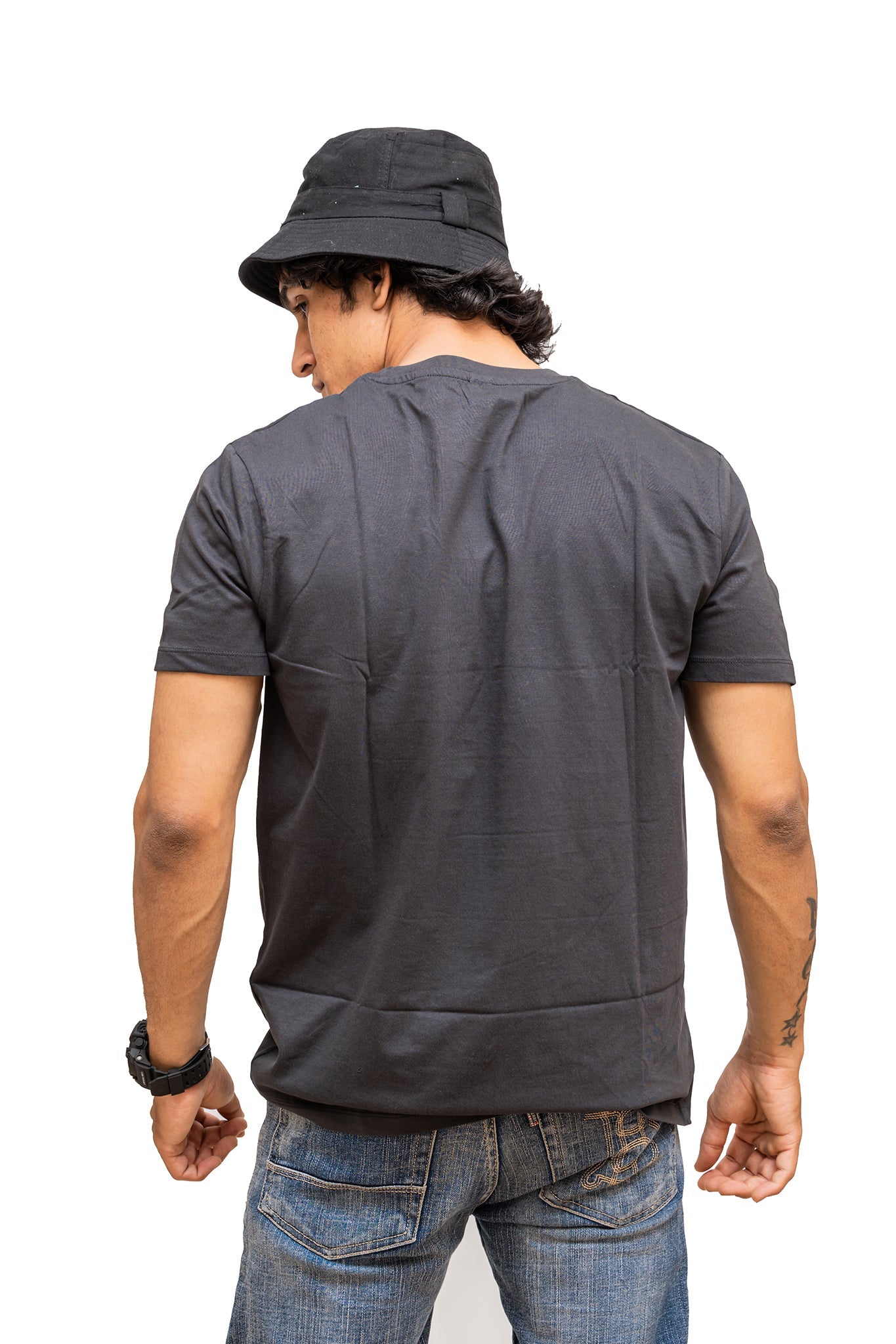Men's Asphalt Road Plain T-shirt 003