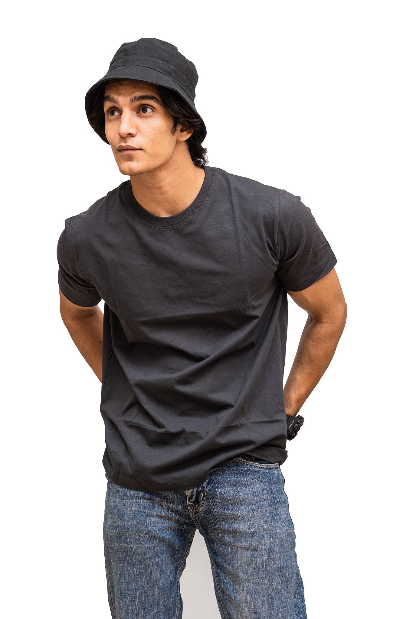 Men's Asphalt Road Plain T-shirt 006