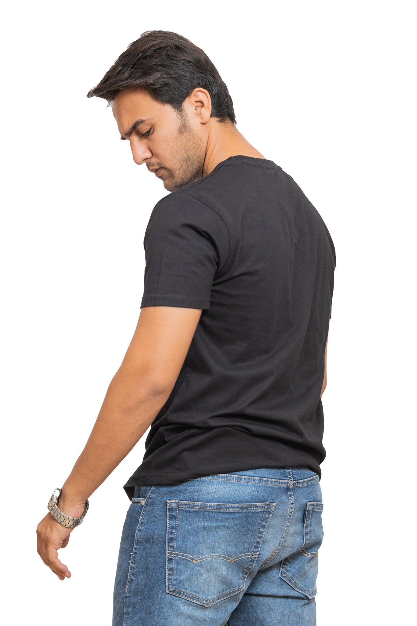 Men's Black Panther Plain T-shirt 003