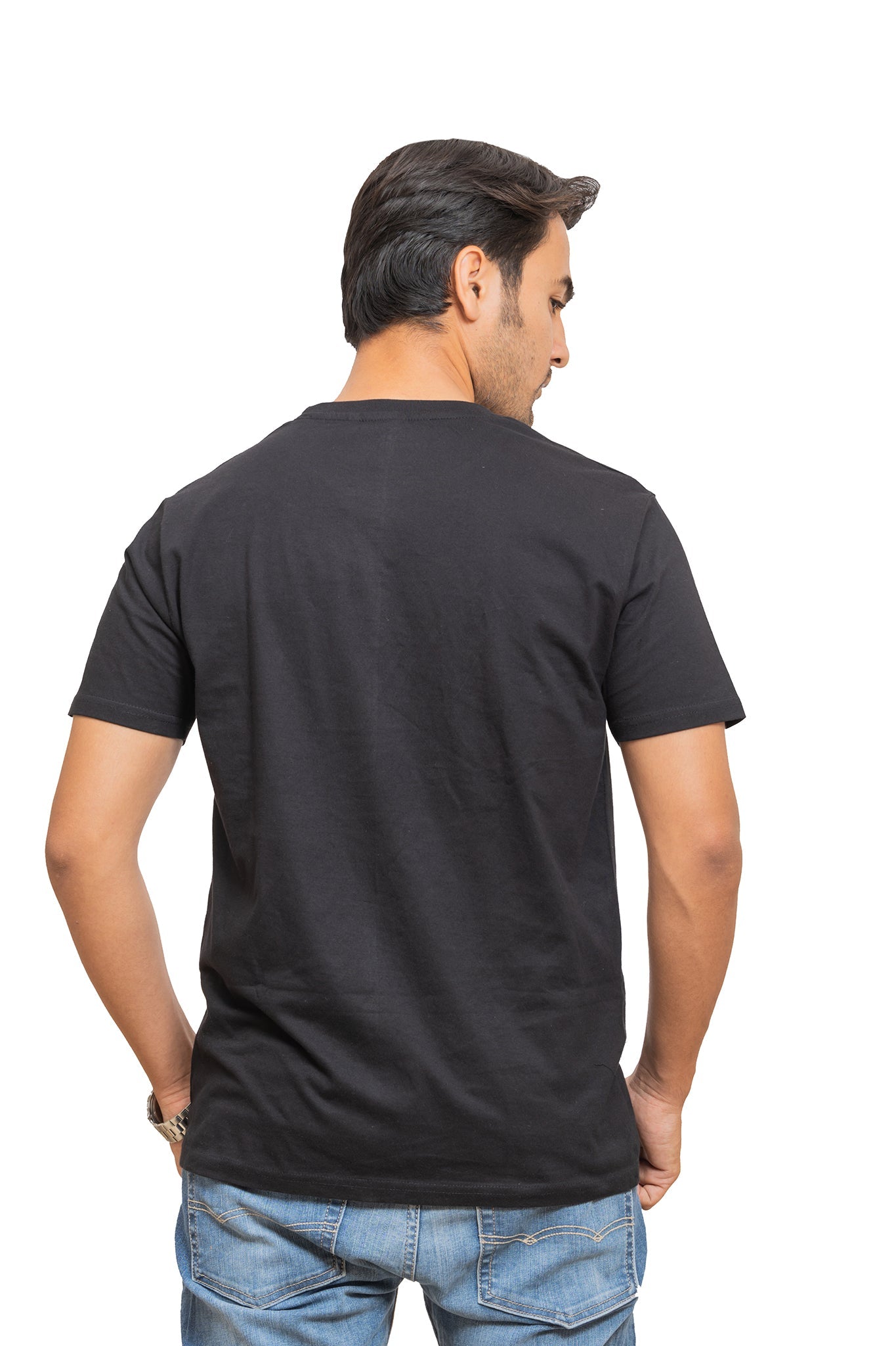 Men's Black Panther Plain T-shirt 005
