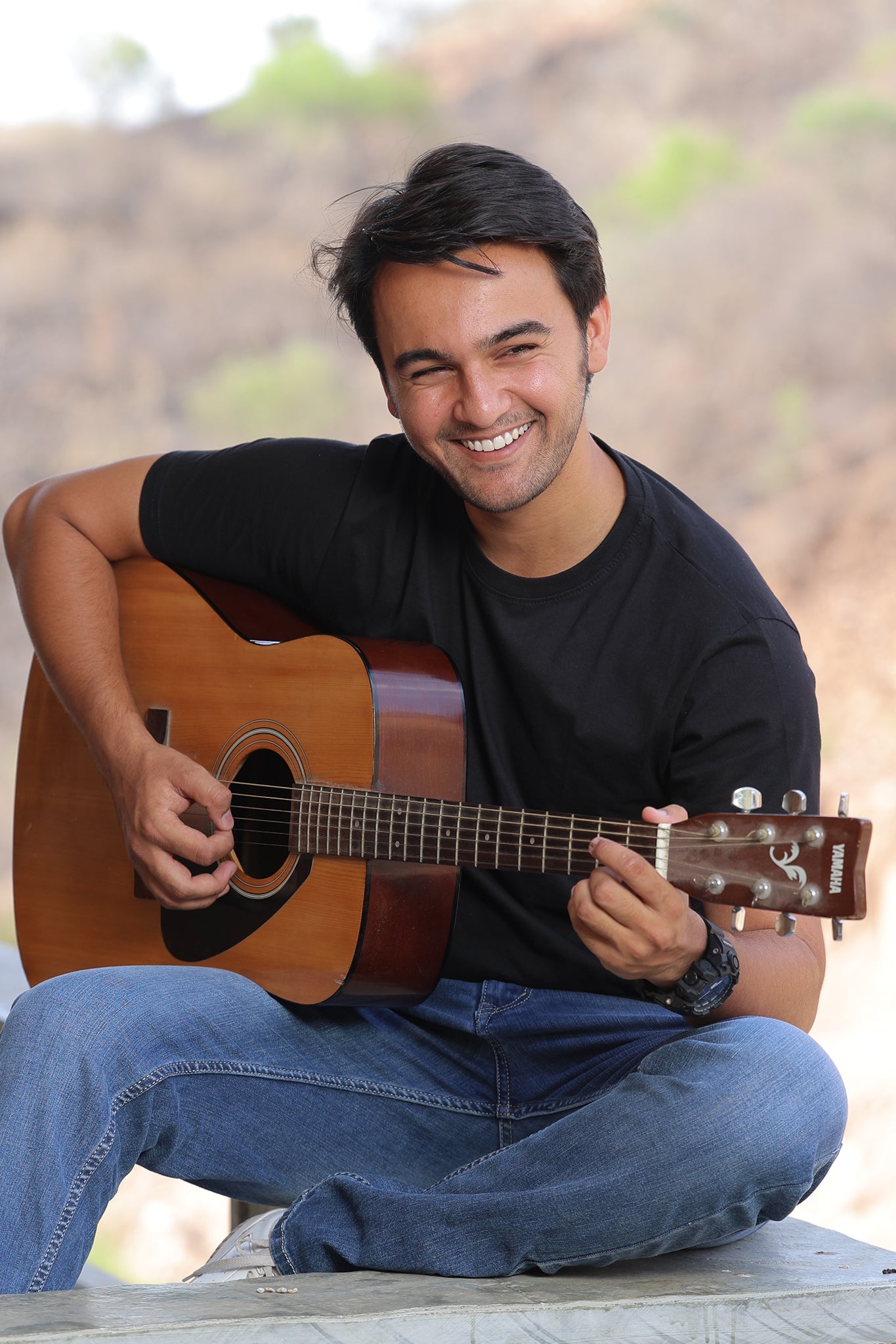 Men's Black Panther Plain T-shirt 007