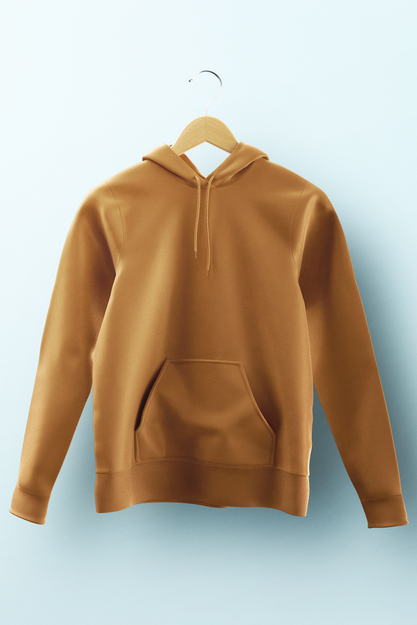 Men's Cafe Bean color Hoodie on hanger