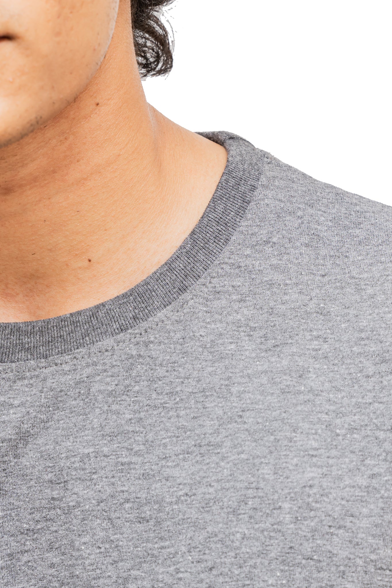 Men's Dark Grey Heather Plain T-shirt 005