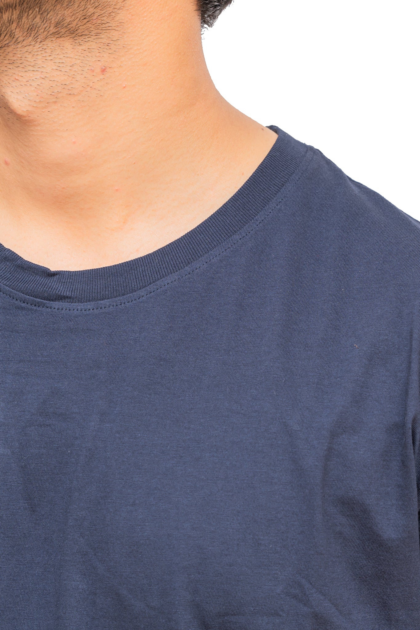 Men's Dark Navy Blue Plain T-shirt 006