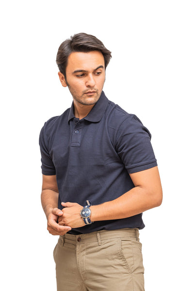 Buy men's Dark Navy Blue Polo T-shirt for men Online at No Other Day