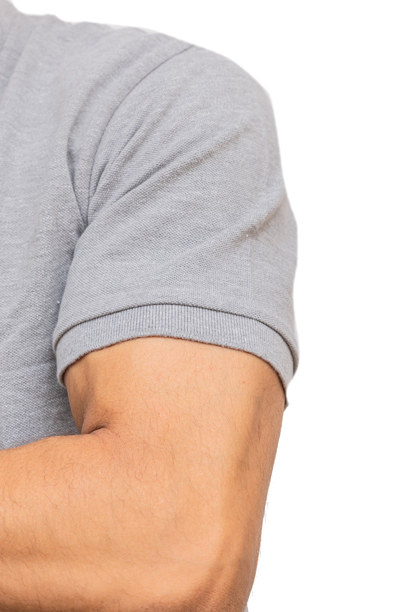 Men's Grey Heather Mist Polo T-shirt 008