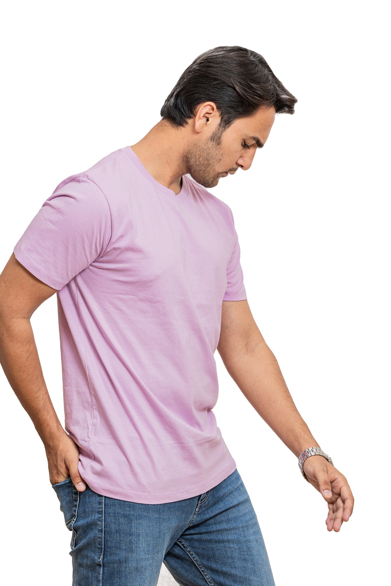 Men's Lilac Dream Plain T-shirt 003