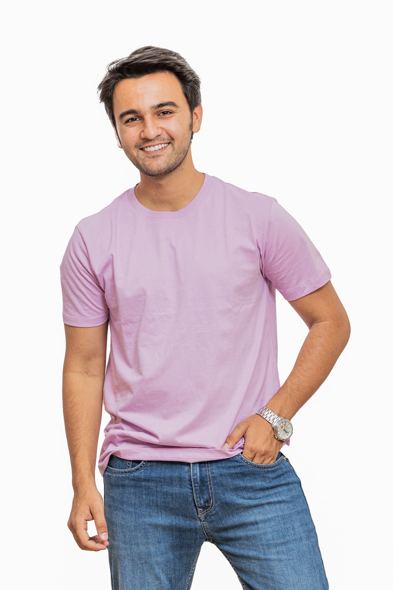 Men's Lilac Dream Plain T-shirt 004
