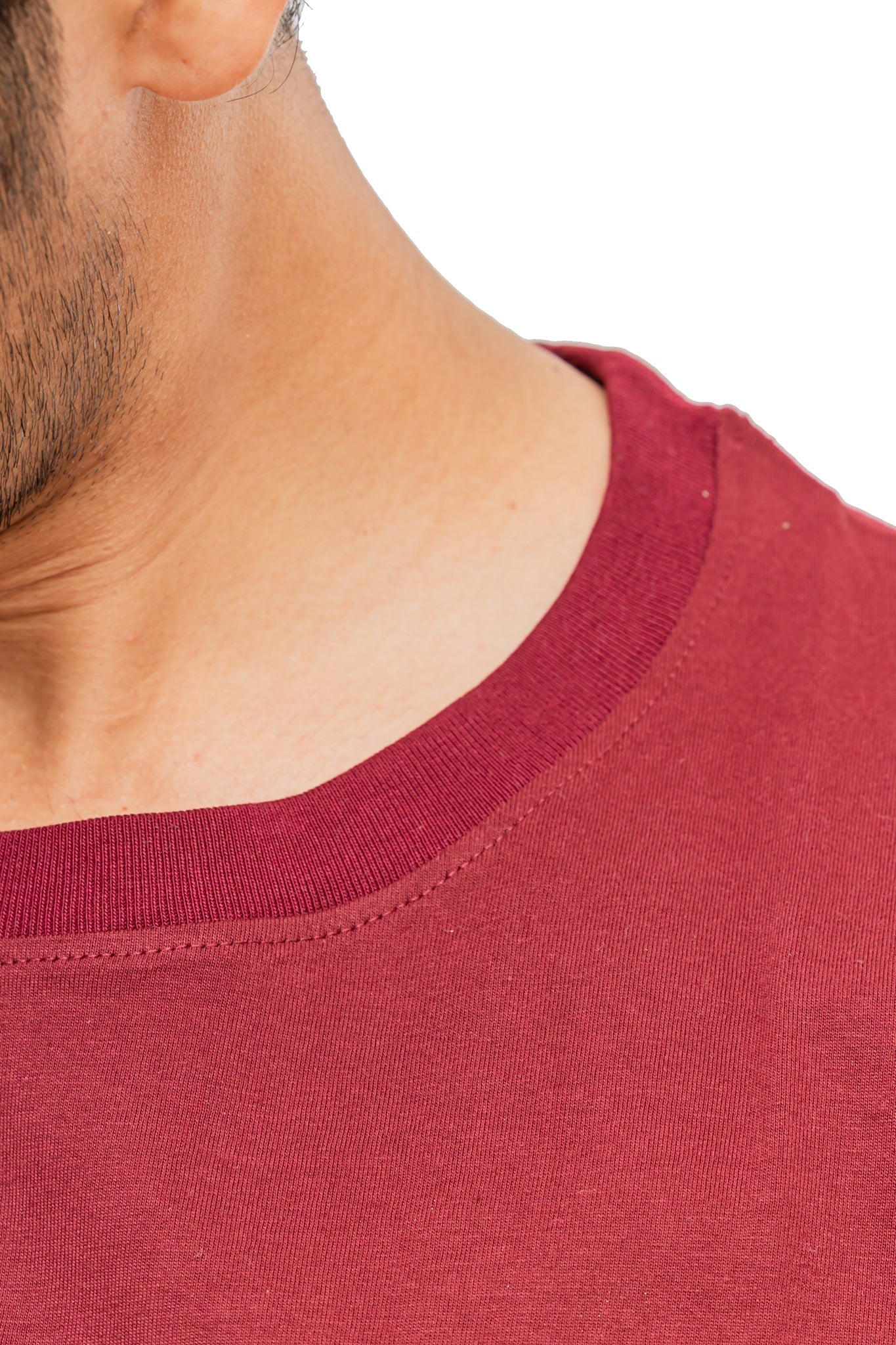Men's Maroon Wine Plain T-shirt 002