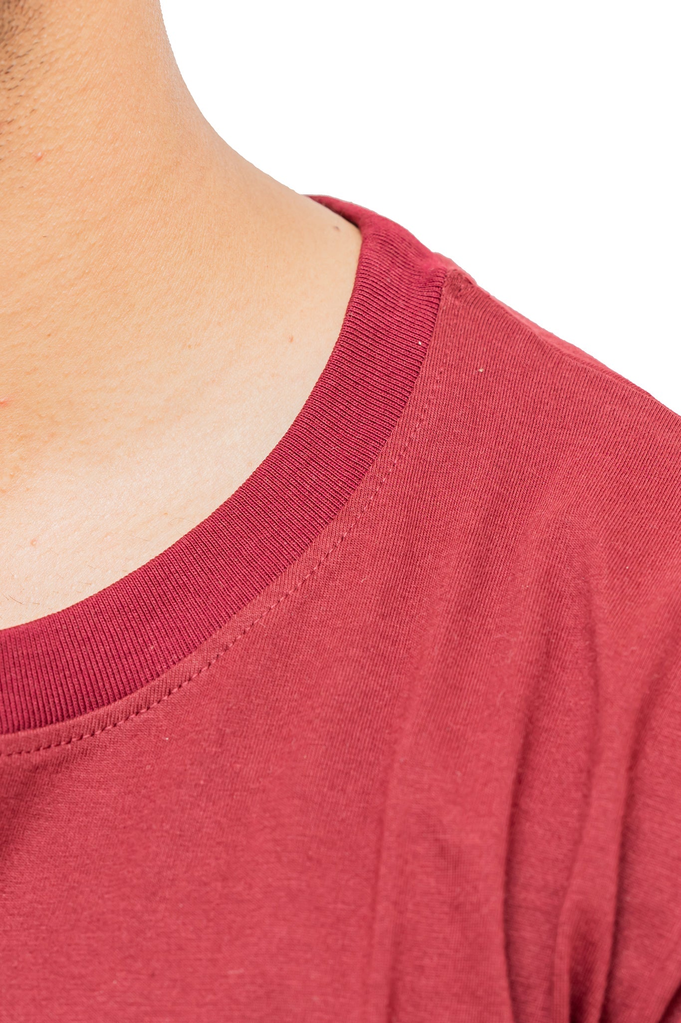 Men's Maroon Wine Plain T-shirt 001
