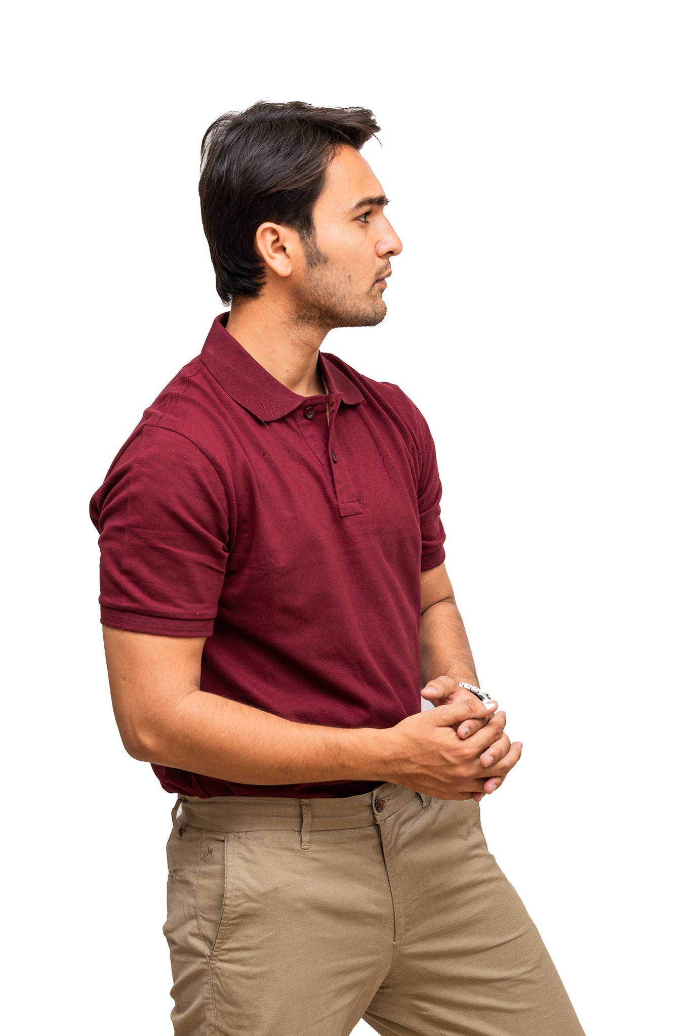 Men's Maroon Wine Polo T-shirt 006