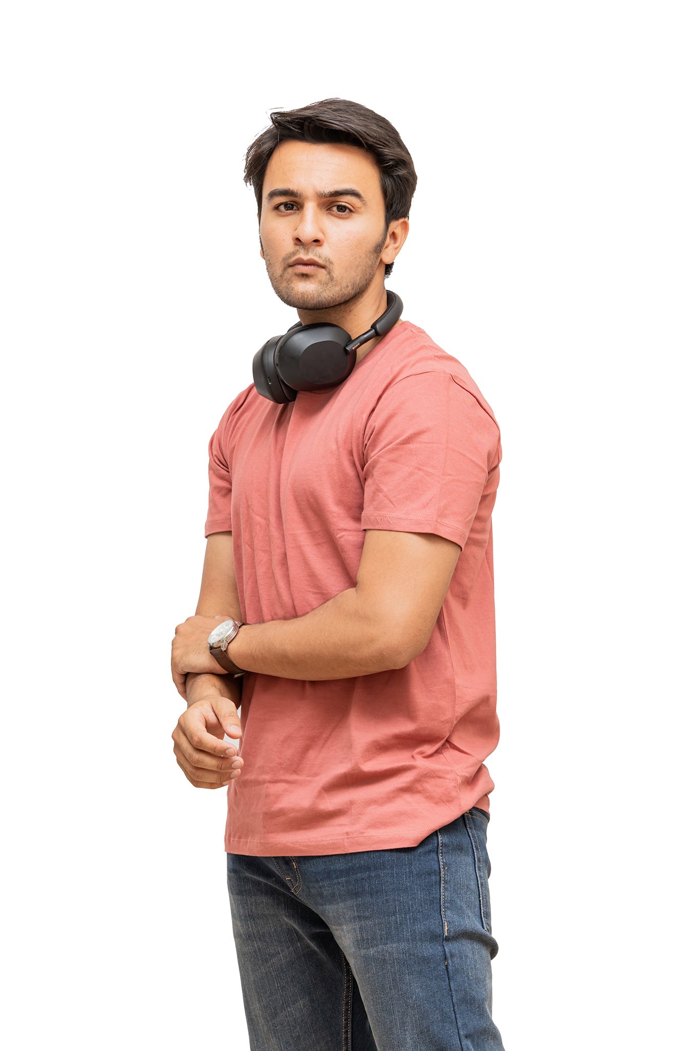 Men's Mauve Youthful Plain T-shirt 001