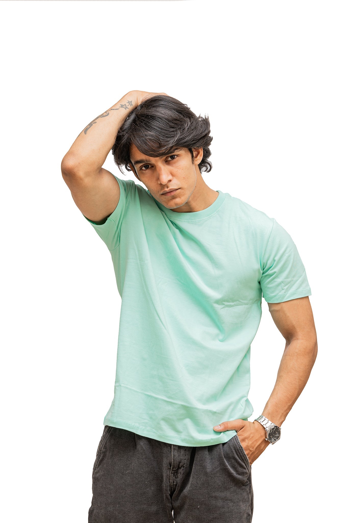 Men's Mint Mojito Plain T-shirt 004