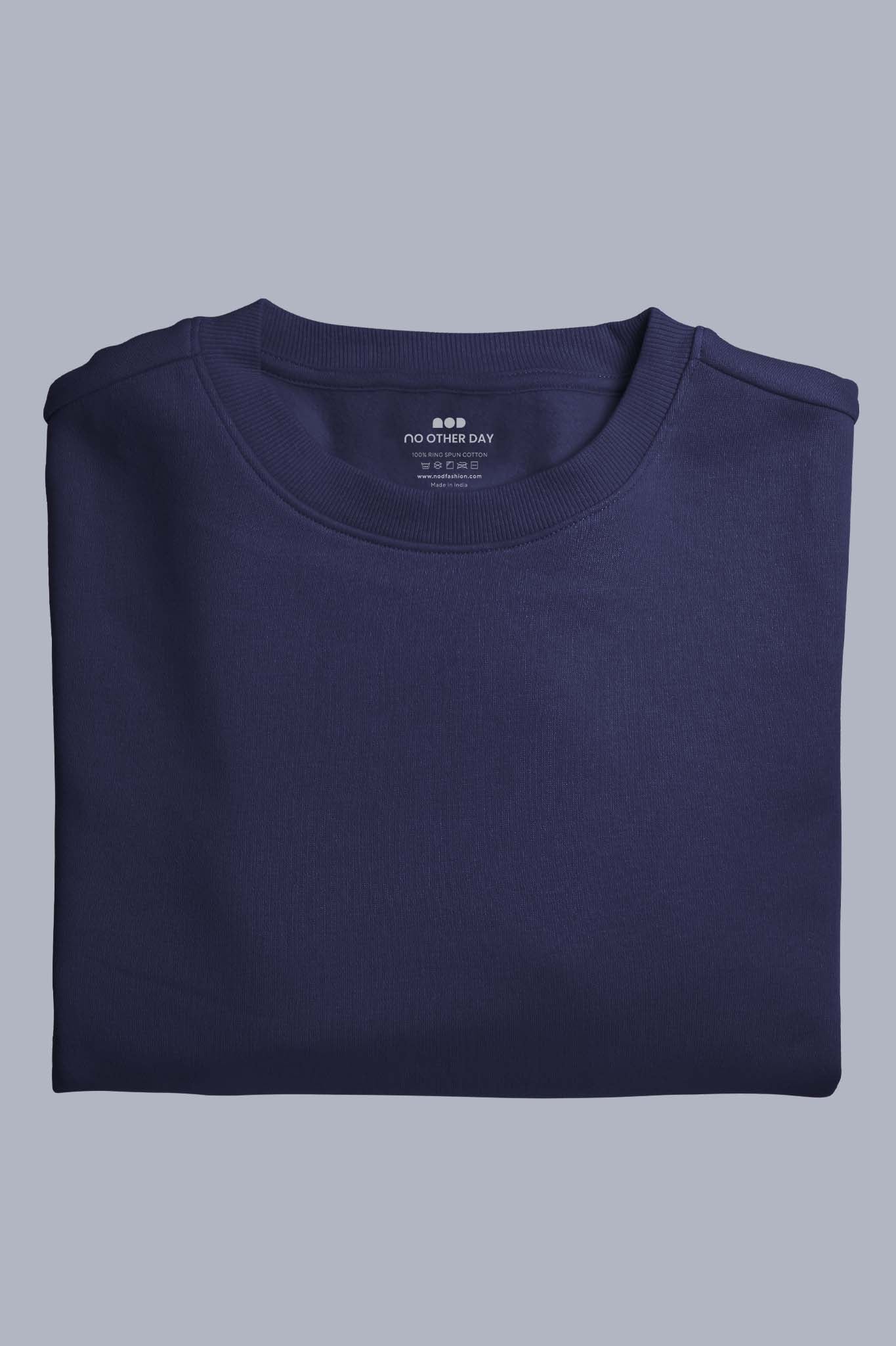 Men's Navy Blue Regal Sweatshirt folded