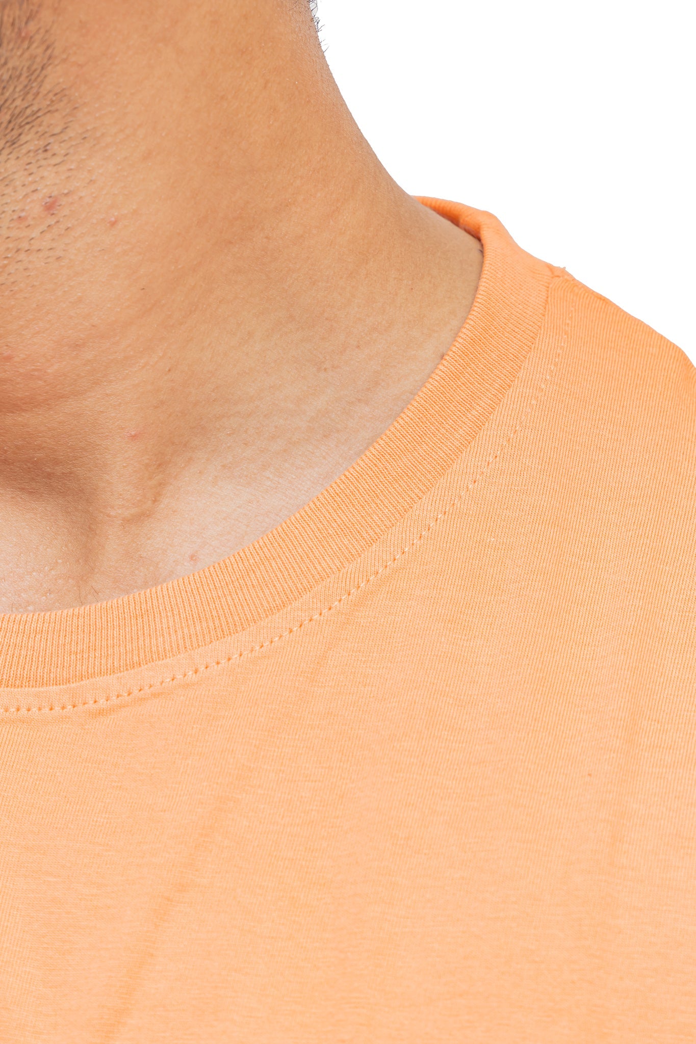 Men's Peach Sunset Plain T-shirt 005