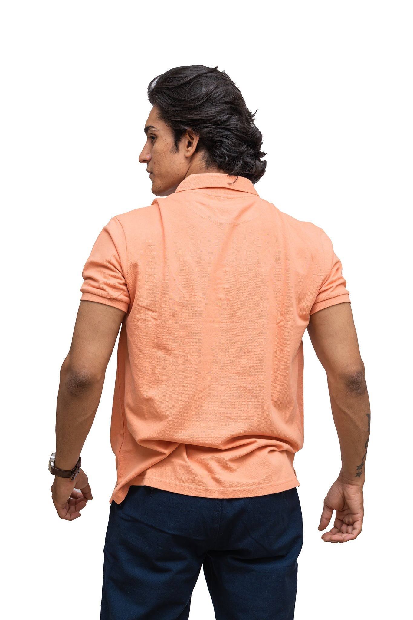 Men's Peach Sunset Polo T-shirt 004