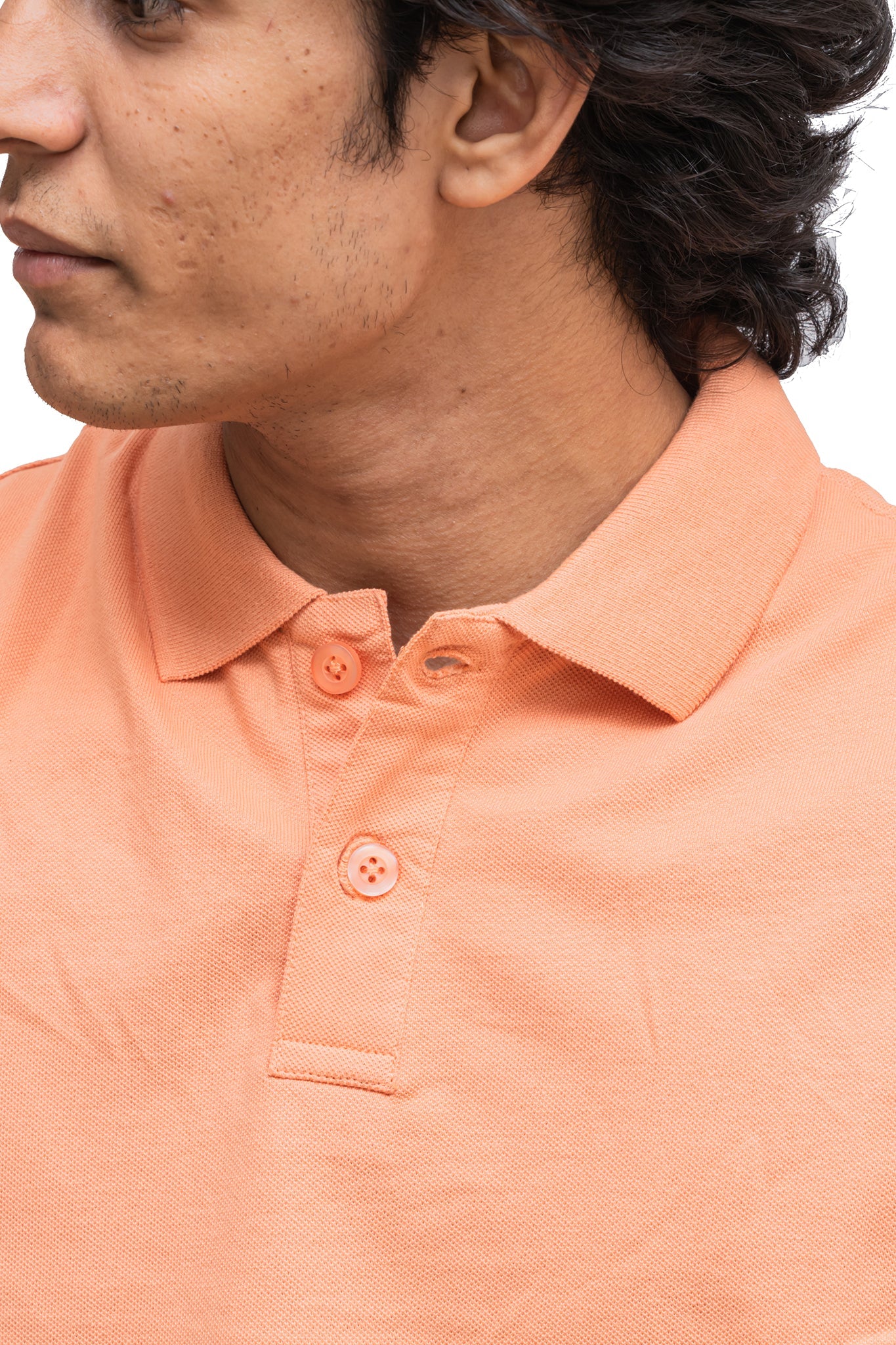Men's Peach Sunset Polo T-shirt 005