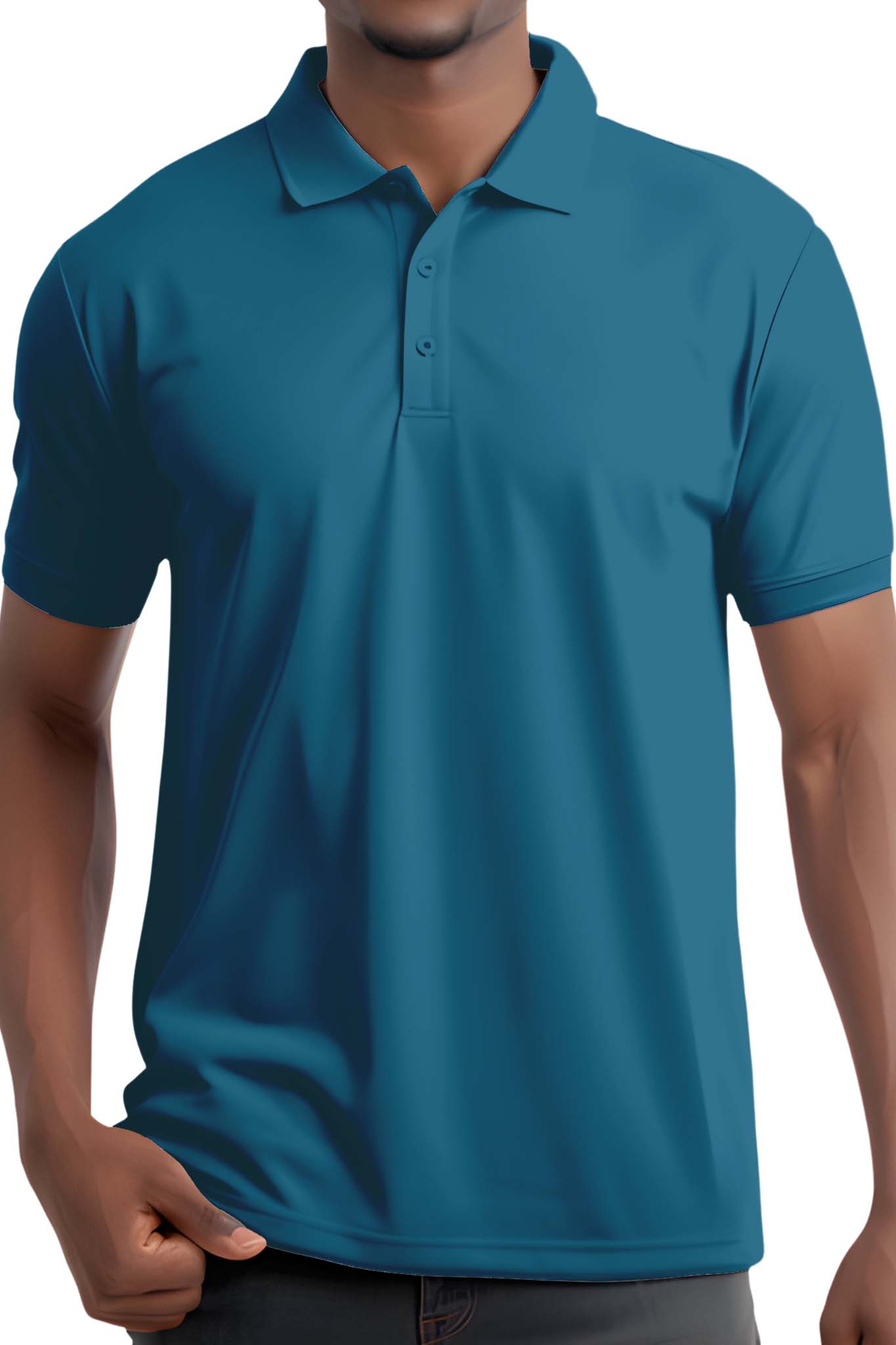 Men's Petrol Blue Polo T-shirt 004