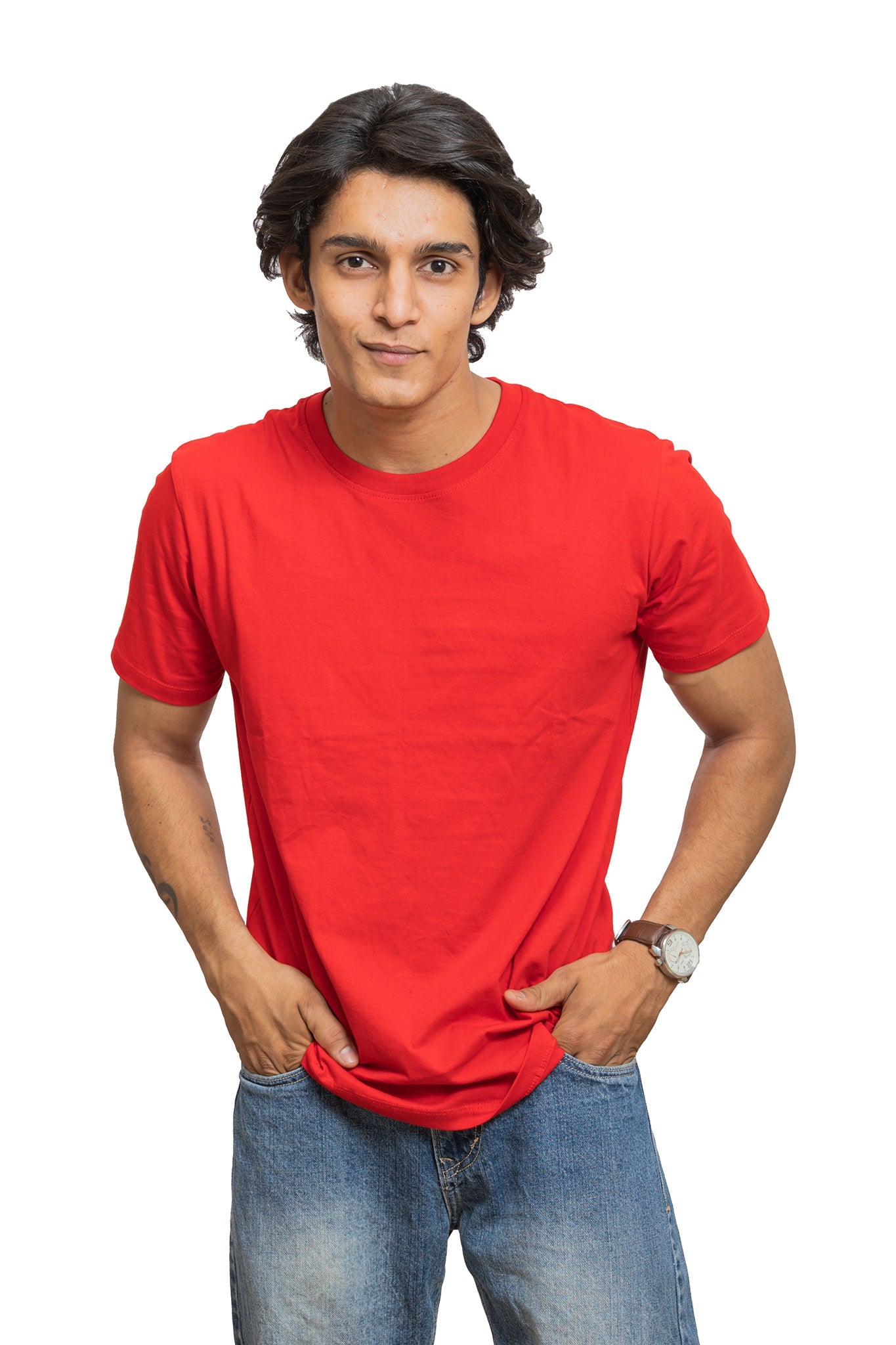 Men's Red Passion Plain T-shirt 004
