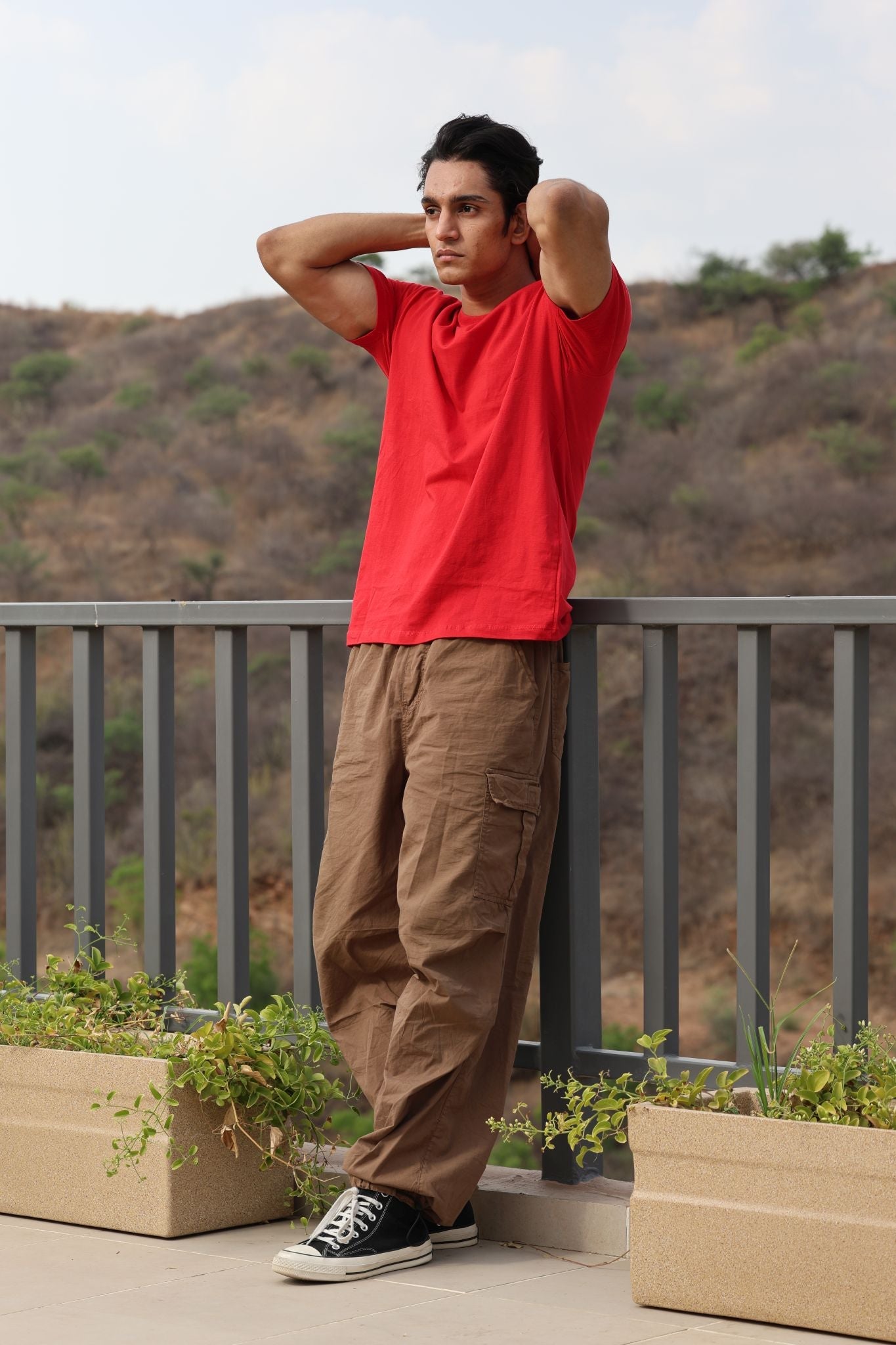 Men's Red Passion Plain T-shirt 006