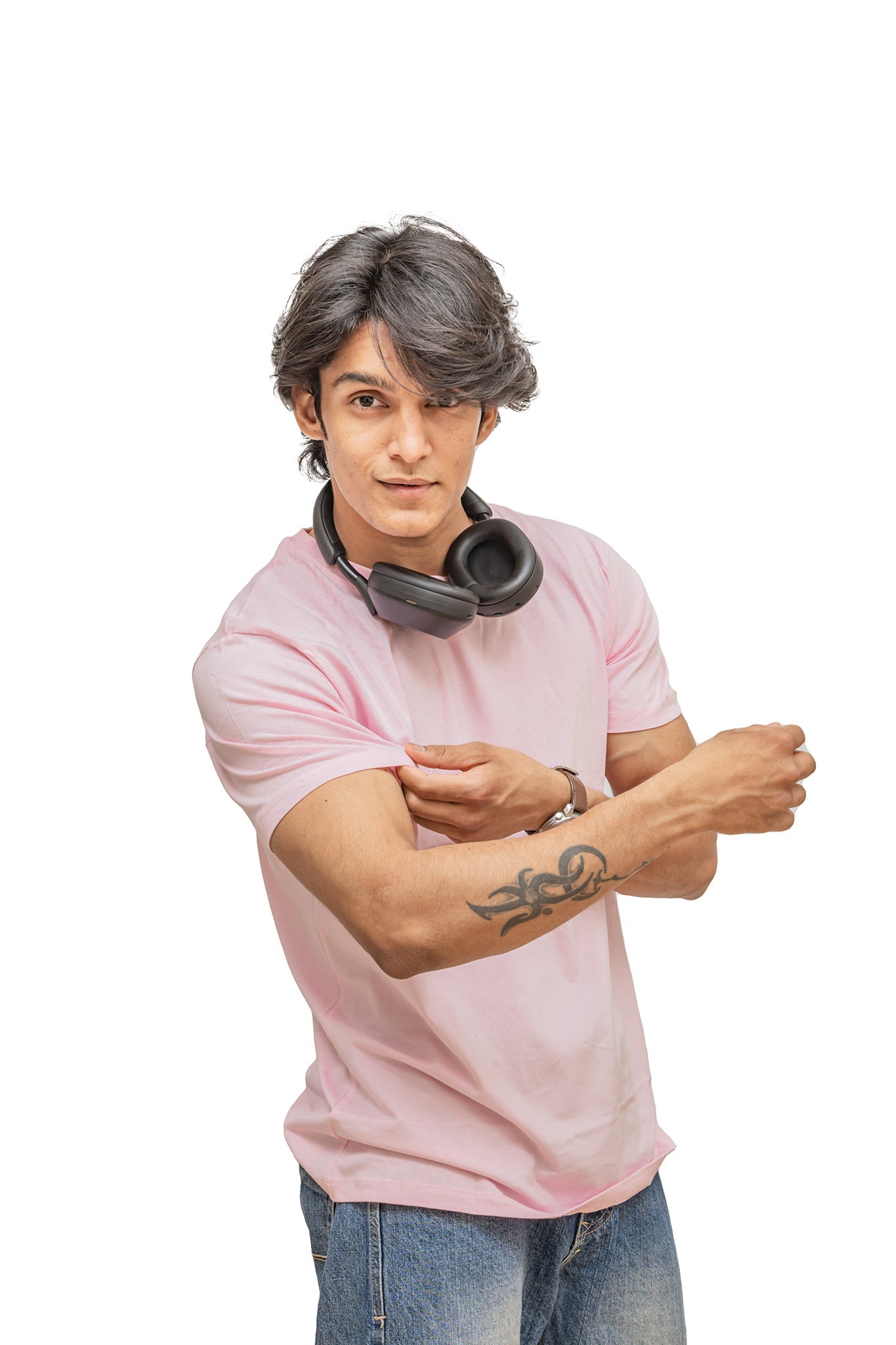 Men's Soft Pink Bliss Plain T-shirt 005
