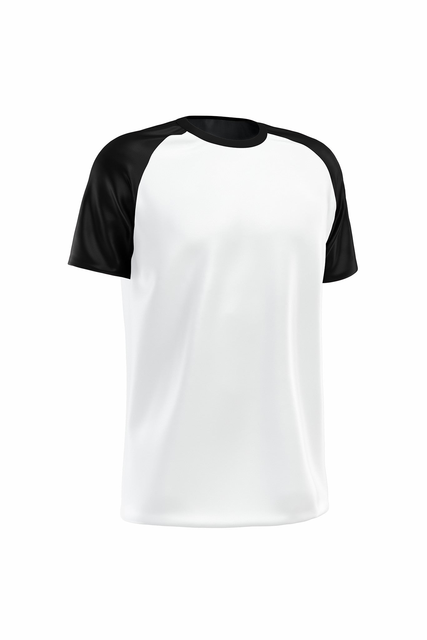 Men's White - Black Raglan T-shirt 001