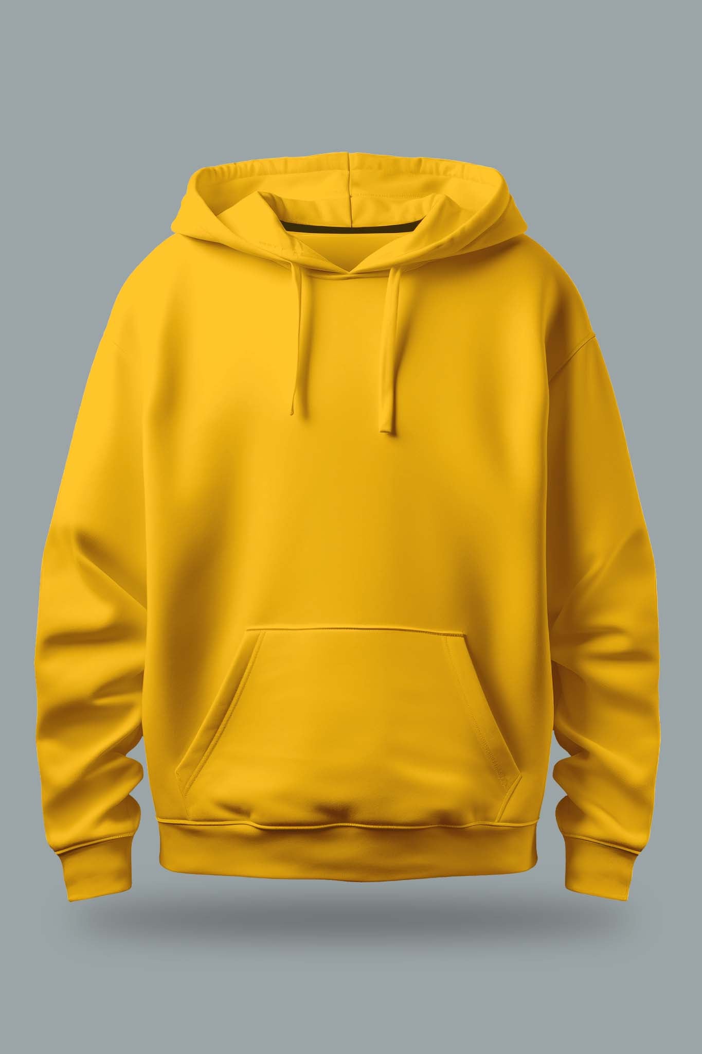 Men's Golden Yellow Color Hoodie Mokcup