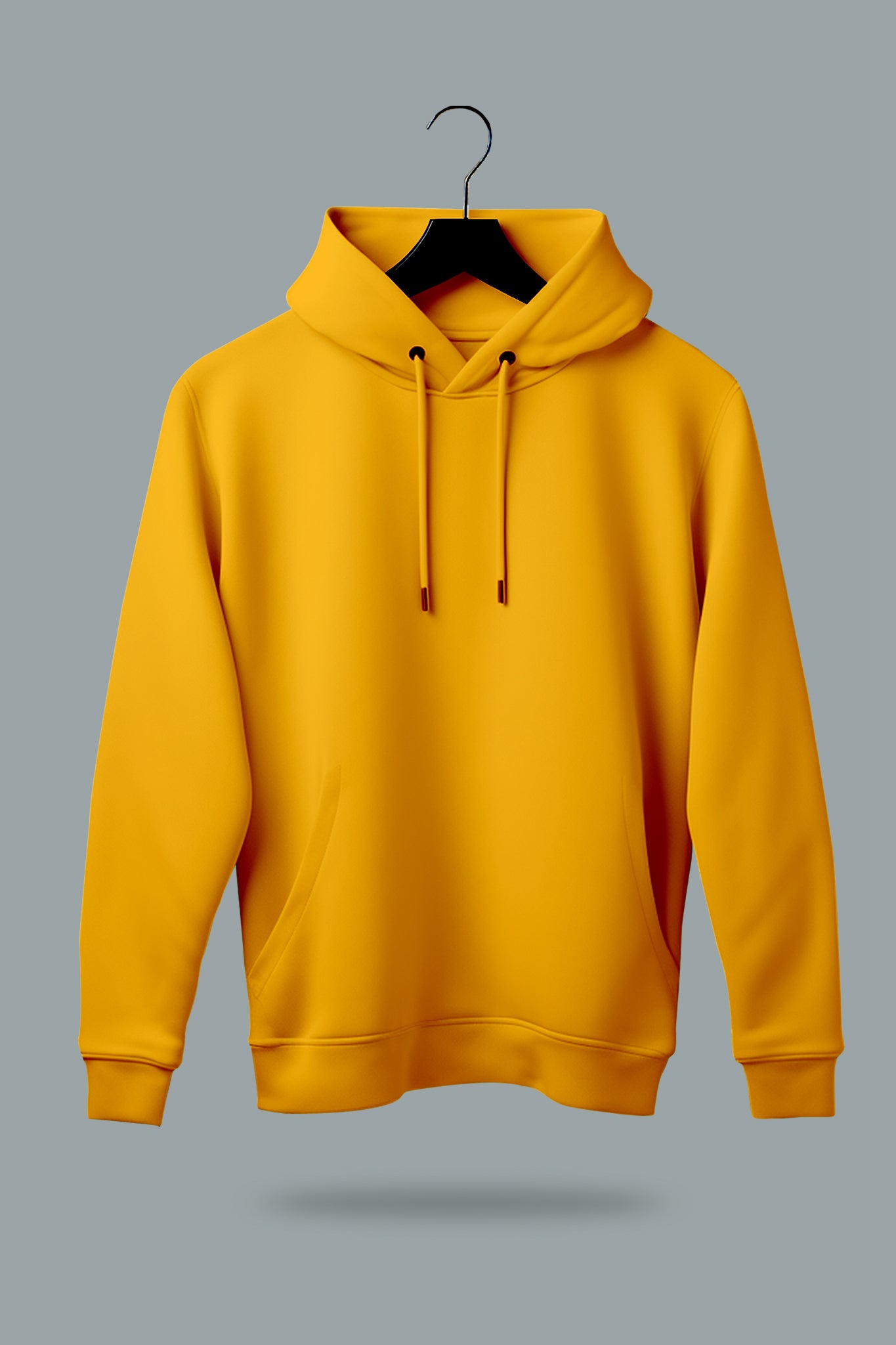 Men's Golden Yellow Color Hoodie Hanged