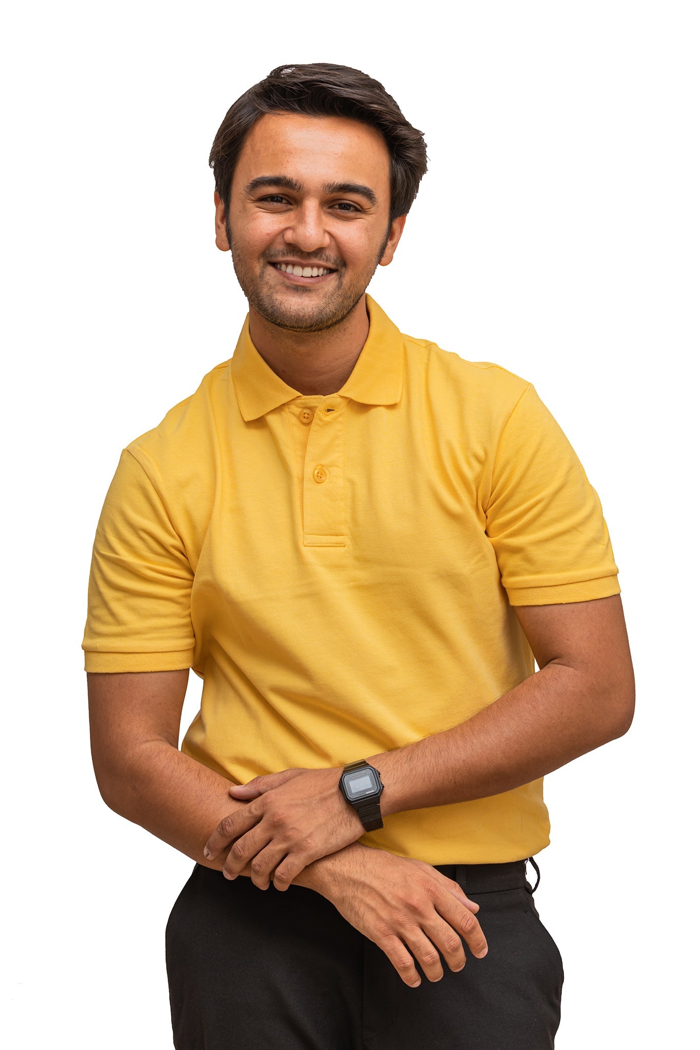 Men's Golden Yellow Polo T-shirt 003