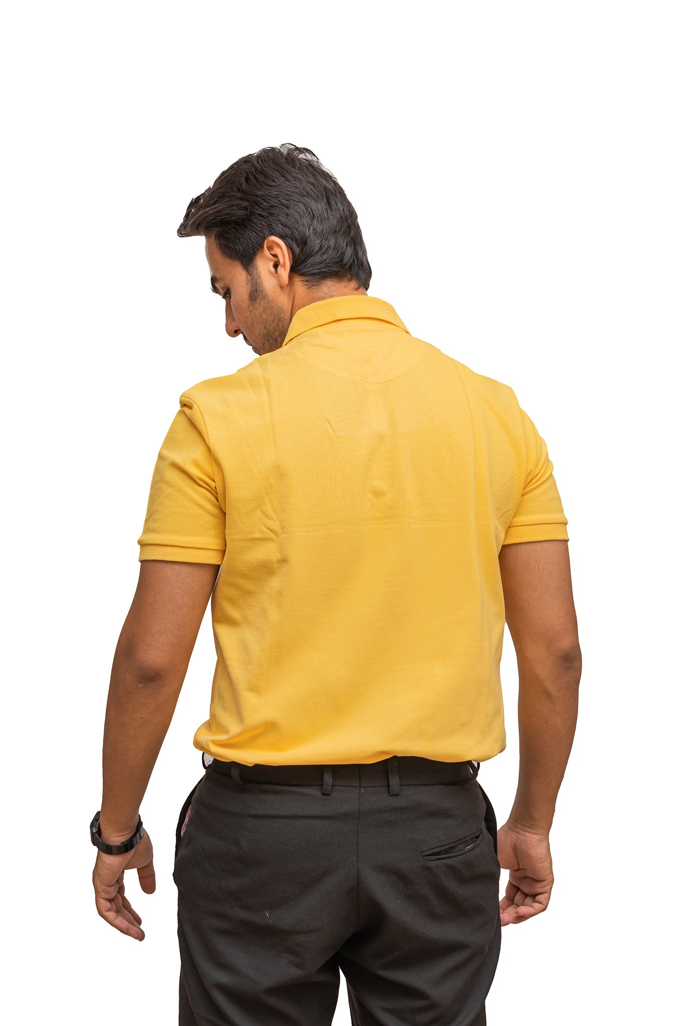 Men's Golden Yellow Polo T-shirt 005