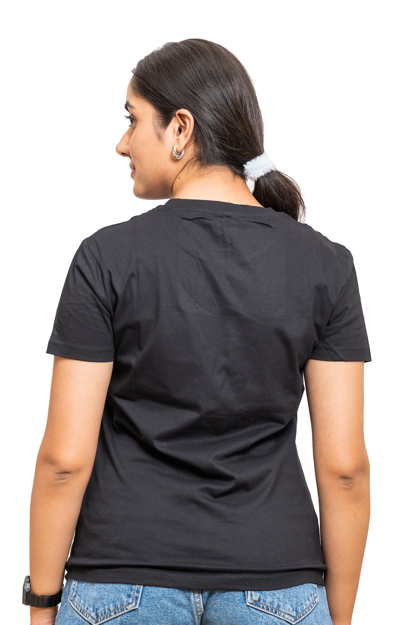 Women's Black Panther Plain T-shirt 004