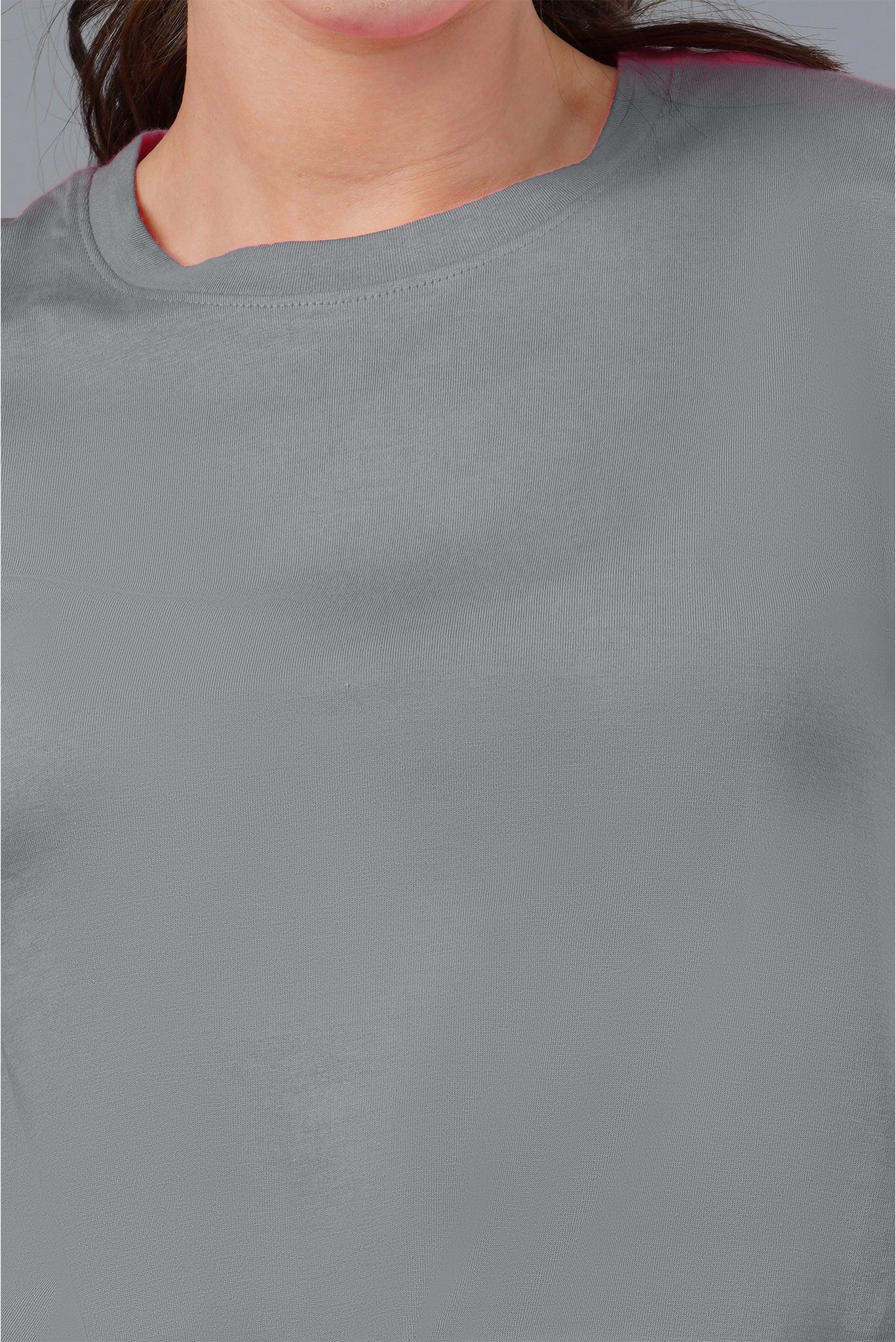 Women's Grey Heather Mist Knot Crop Top 005