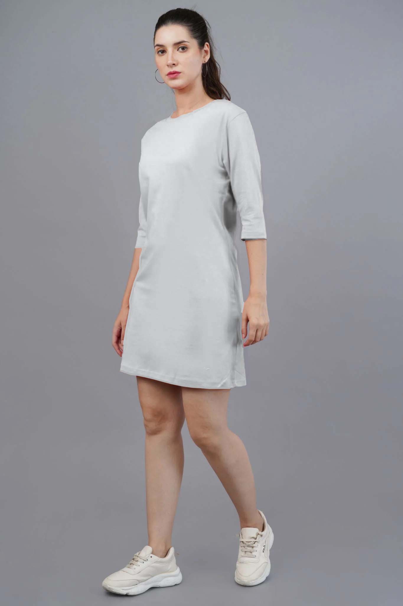 Women's Grey Heather Mist Long Top 003