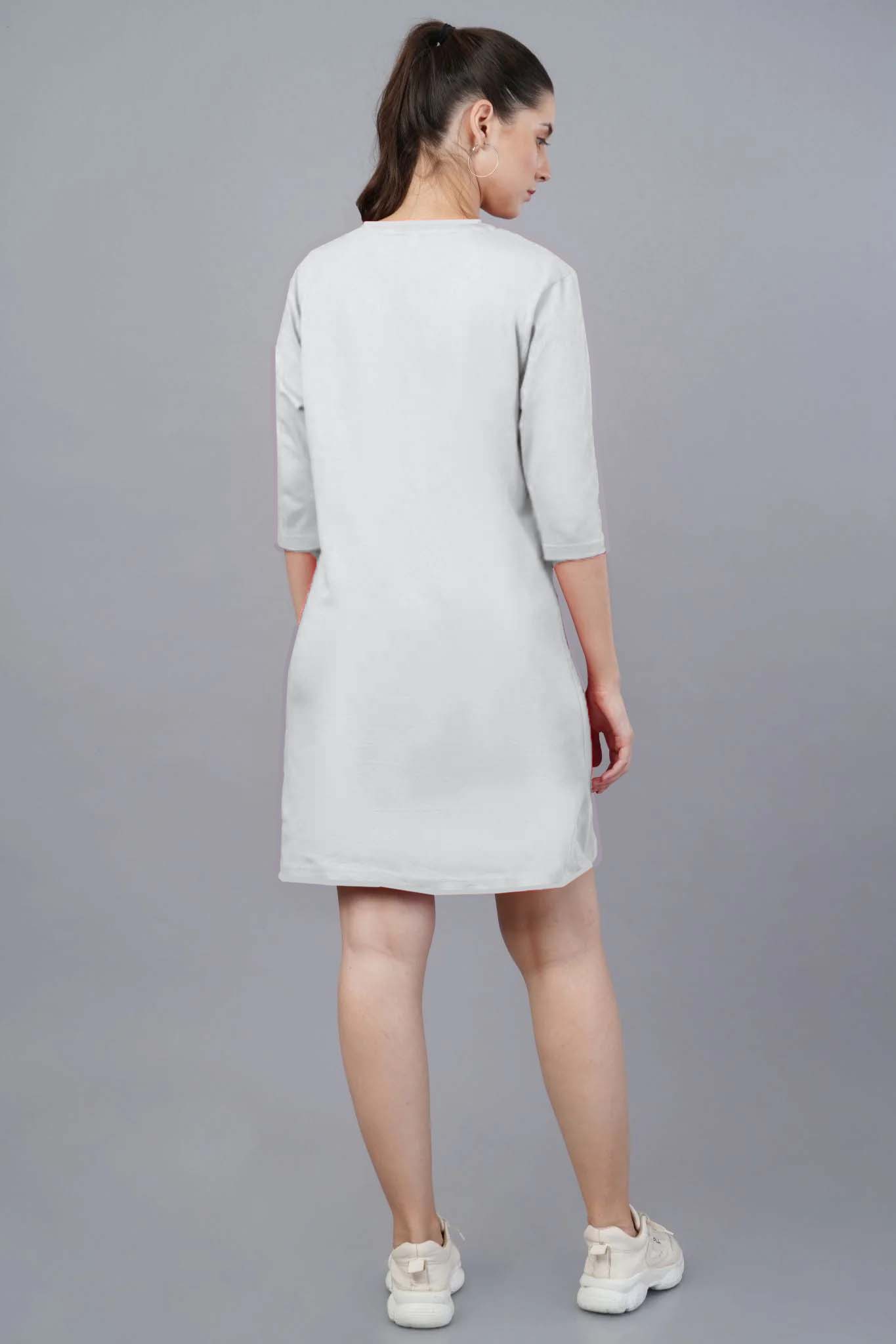 Women's Grey Heather Mist Long Top 005