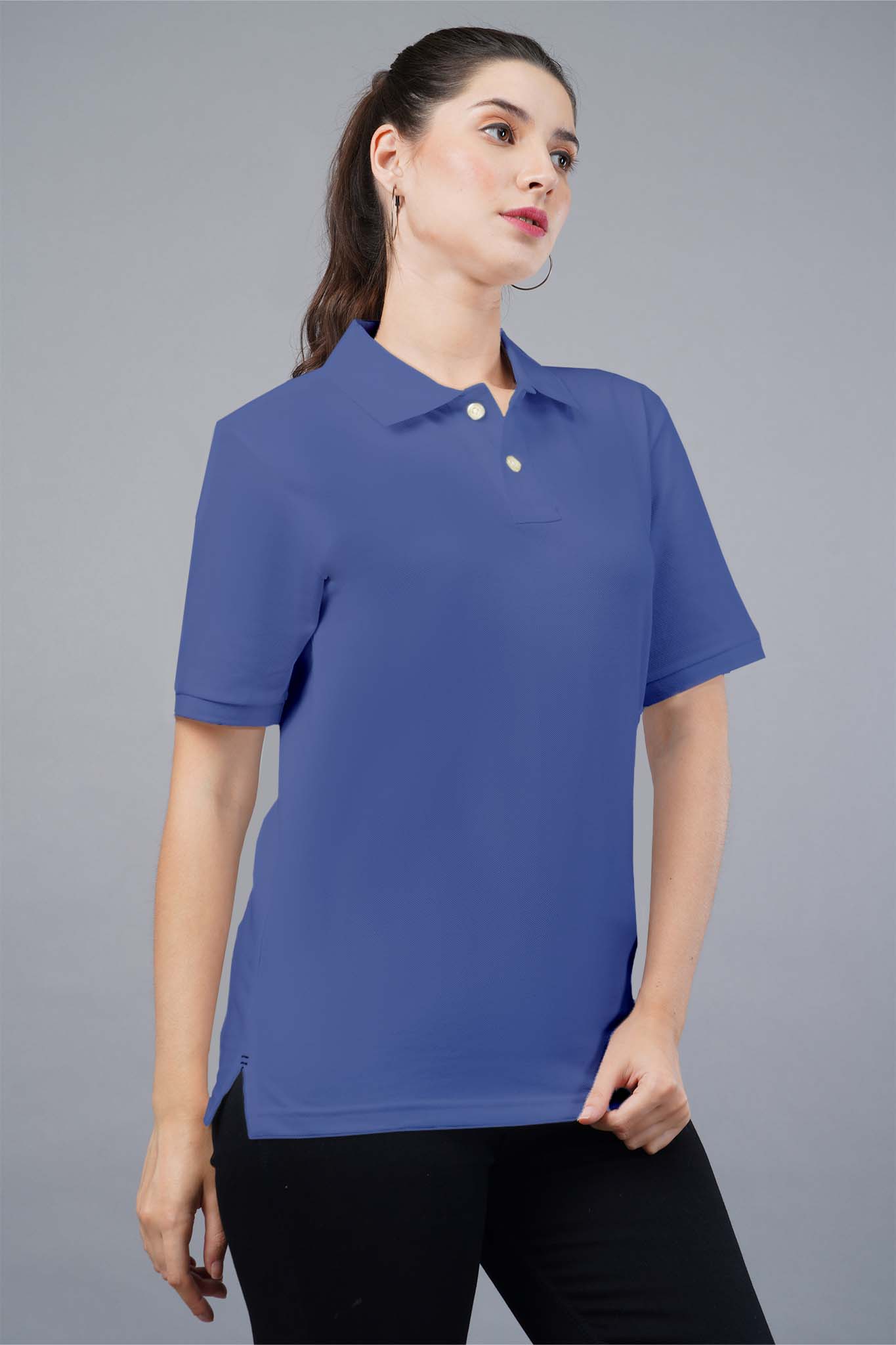 Women's Marlin Blue Polo T-shirt 007