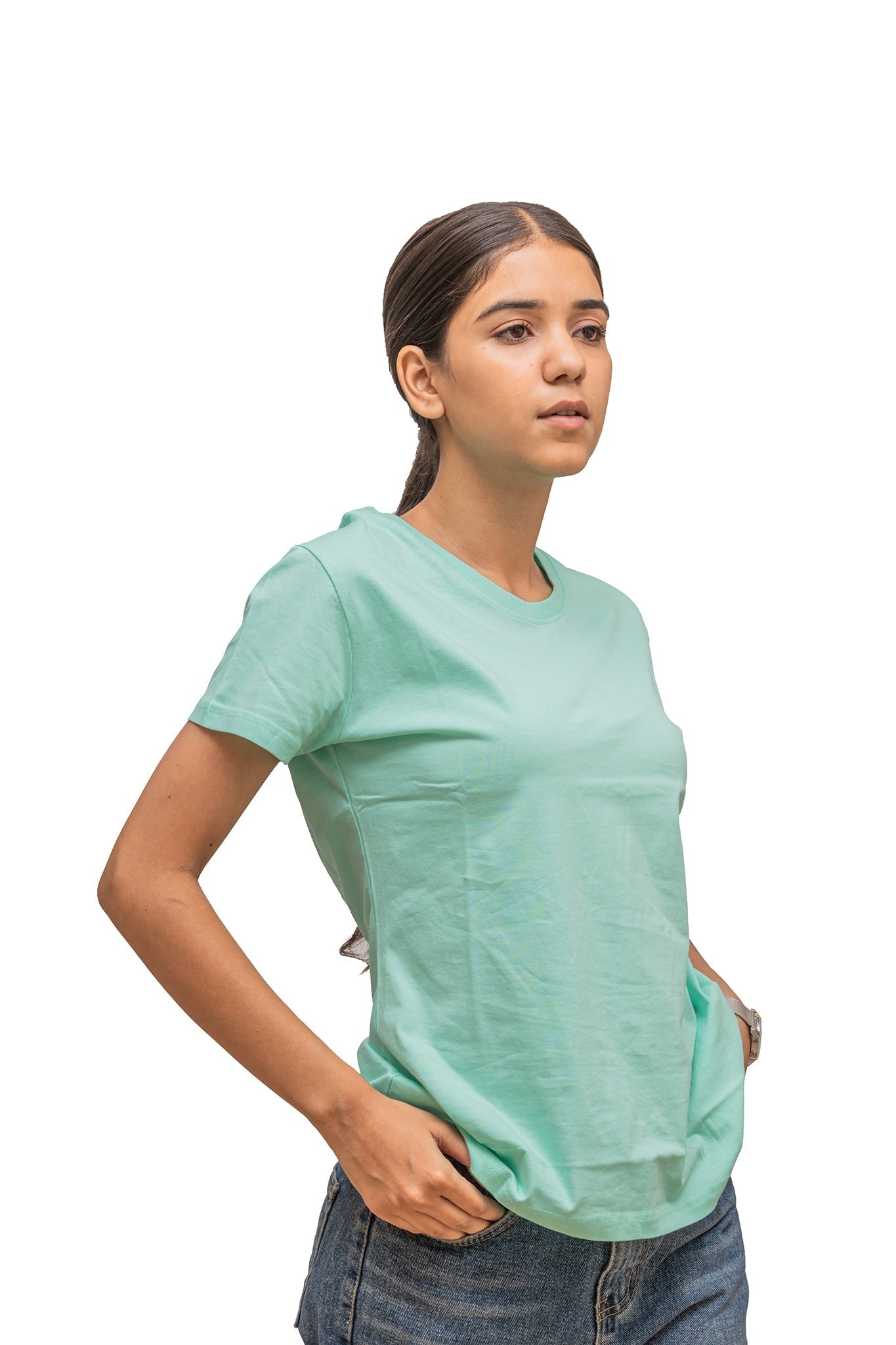 Women's Mint Mojito Plain T-shirt No Other Day