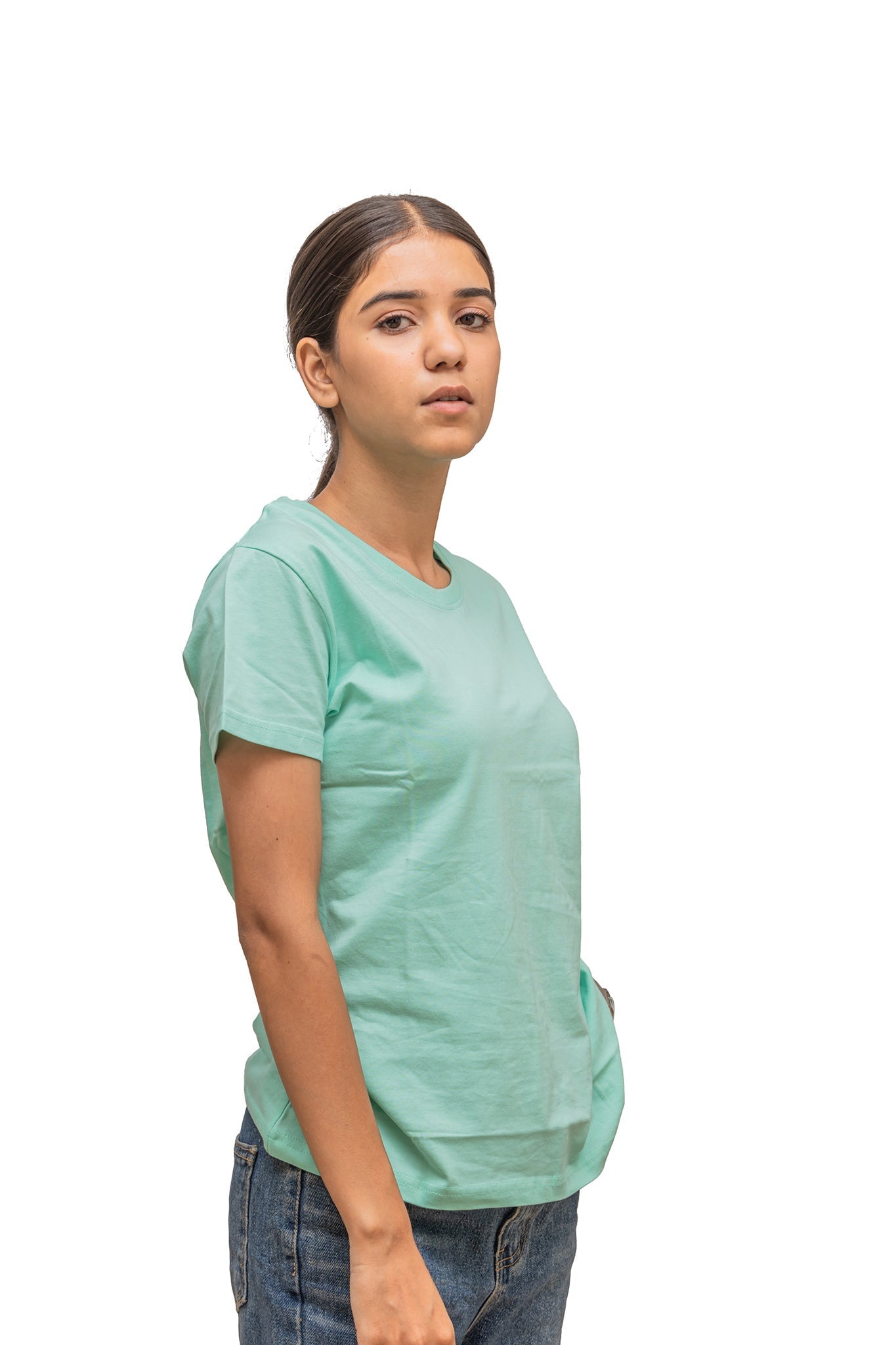 Women's Mint Mojito Plain T-shirt No Other Day