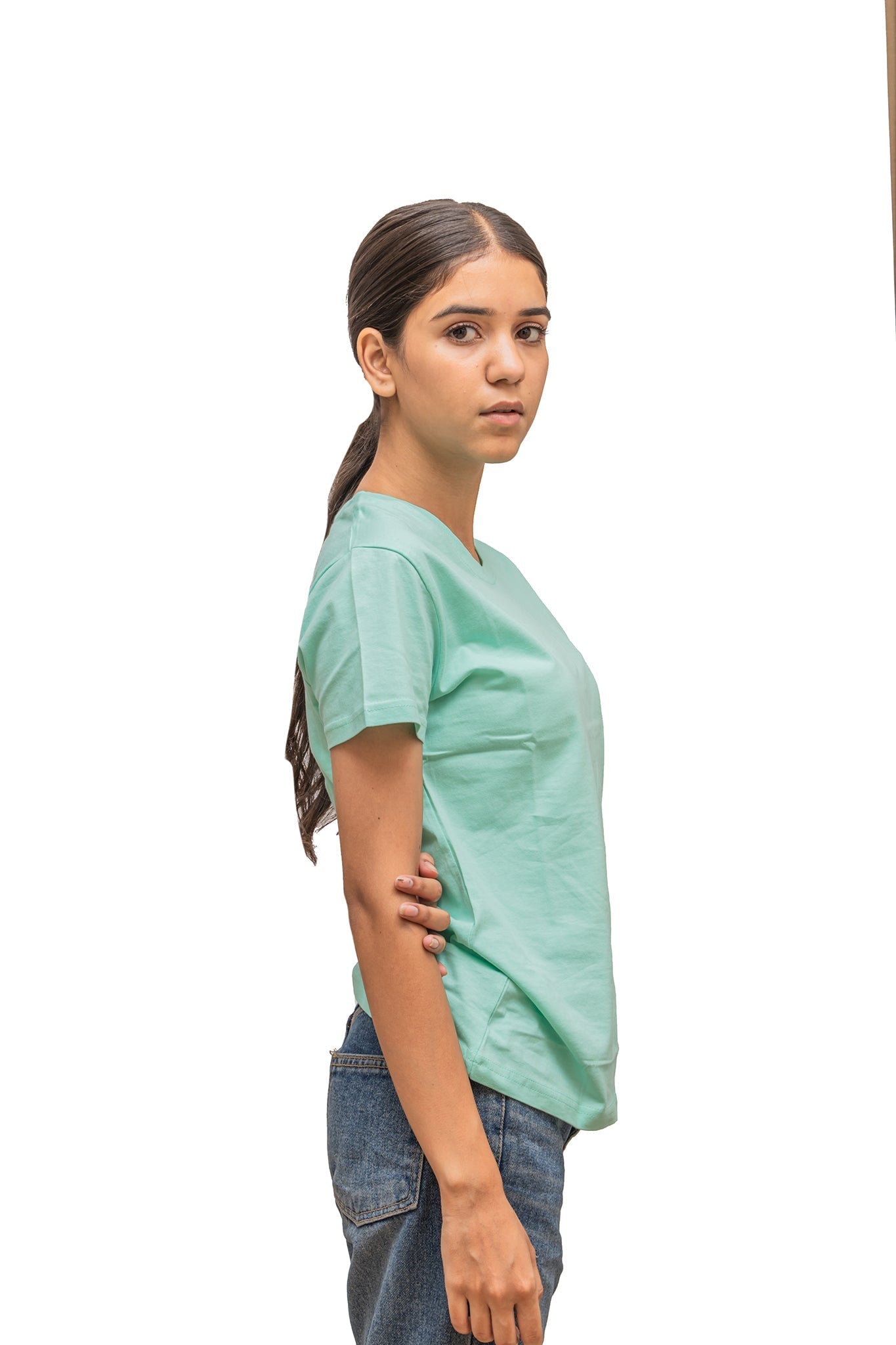 Women's Mint Mojito Plain T-shirt No Other Day