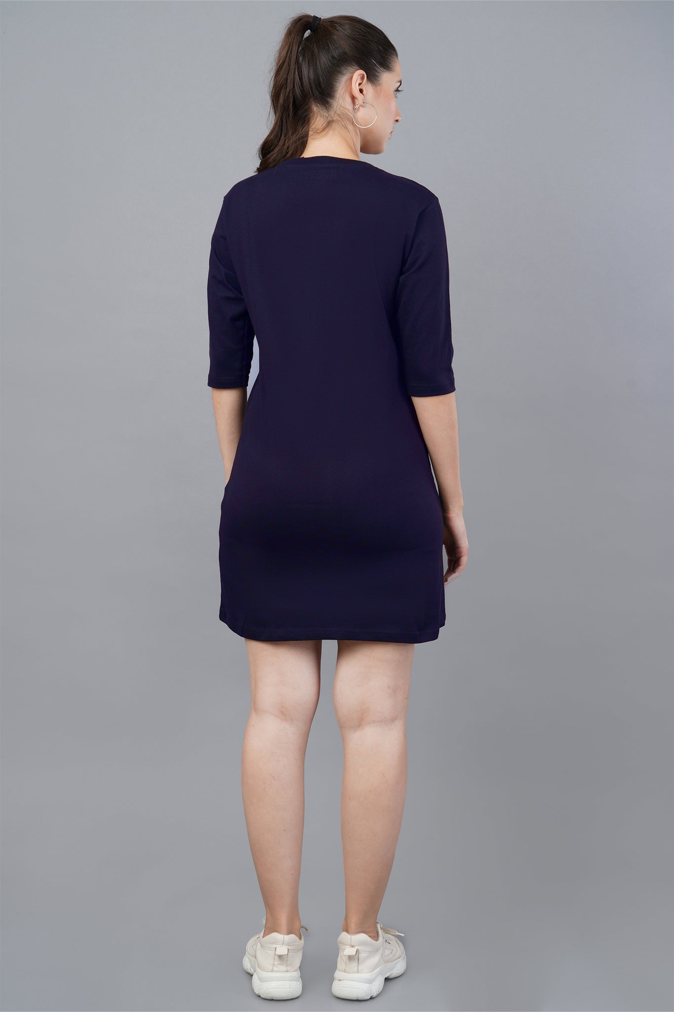 Women's Navy Blue Regal Long Top 004