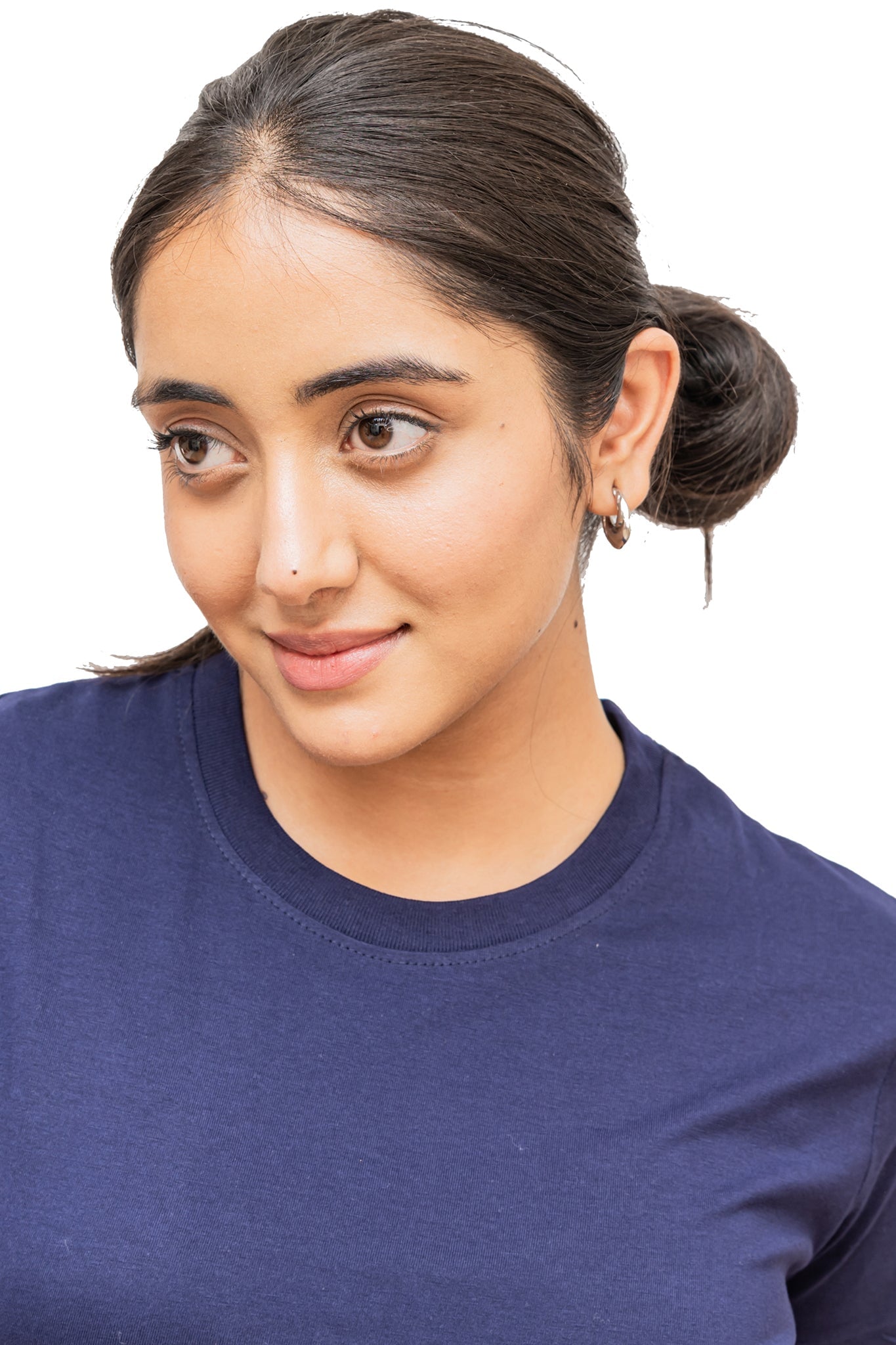 Women's Navy Blue Regal Plain T-shirt No Other Day