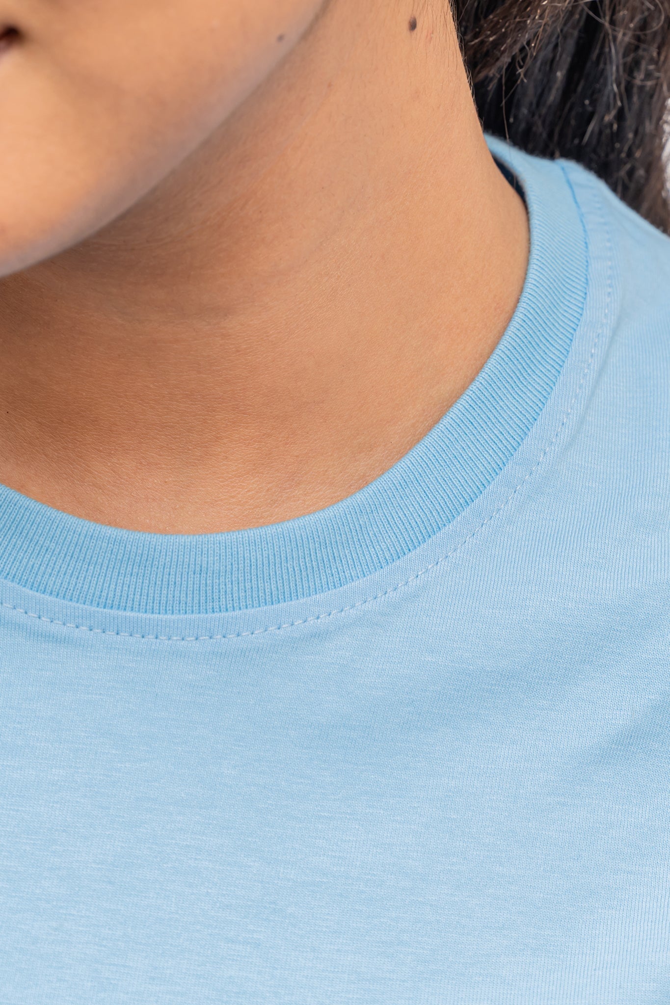 Women's Ocean Blue Plain T-shirt No Other Day