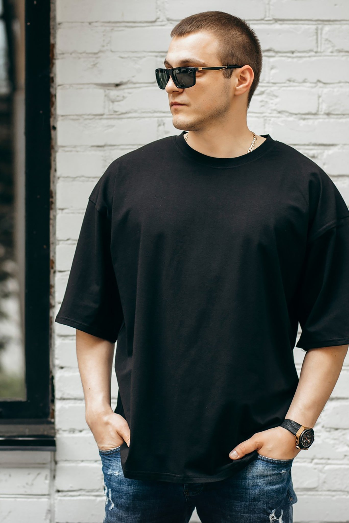 Men's Black Panther Oversized T-shirt 002