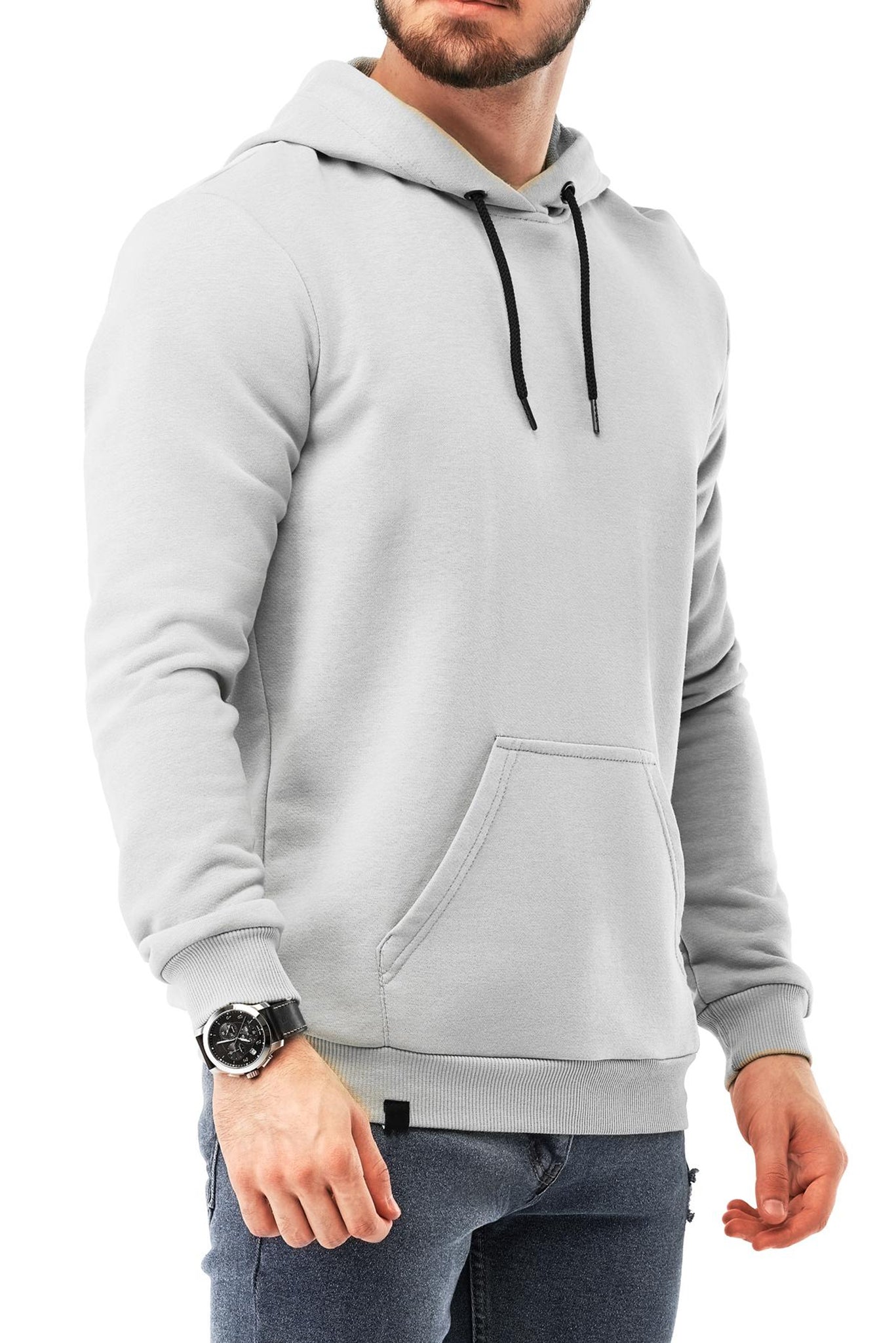 Men's Grey Heather Mist Hoodie 005