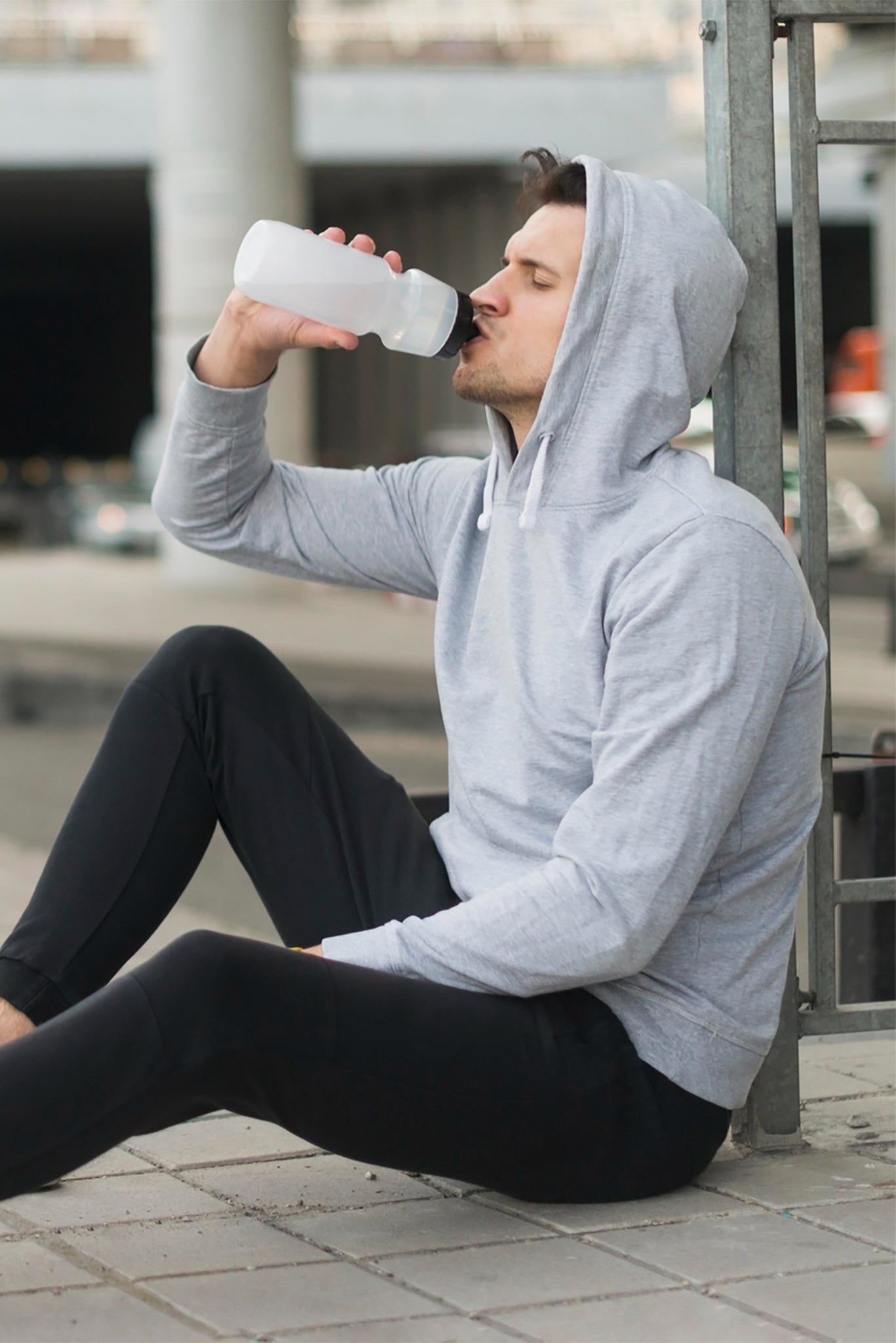 Men's Grey Heather Mist Hoodie 007