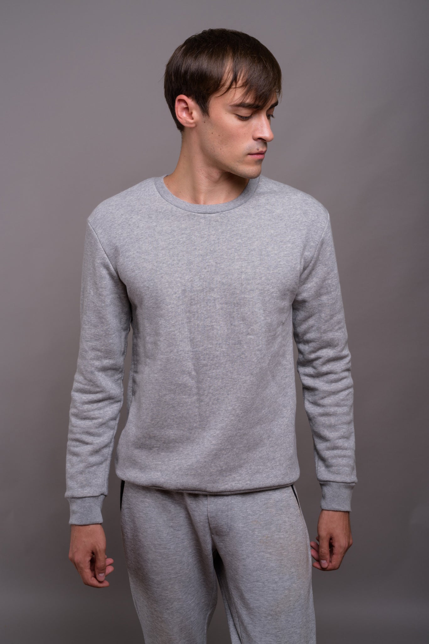 Men's Grey Heather Mist Sweatshirt 005