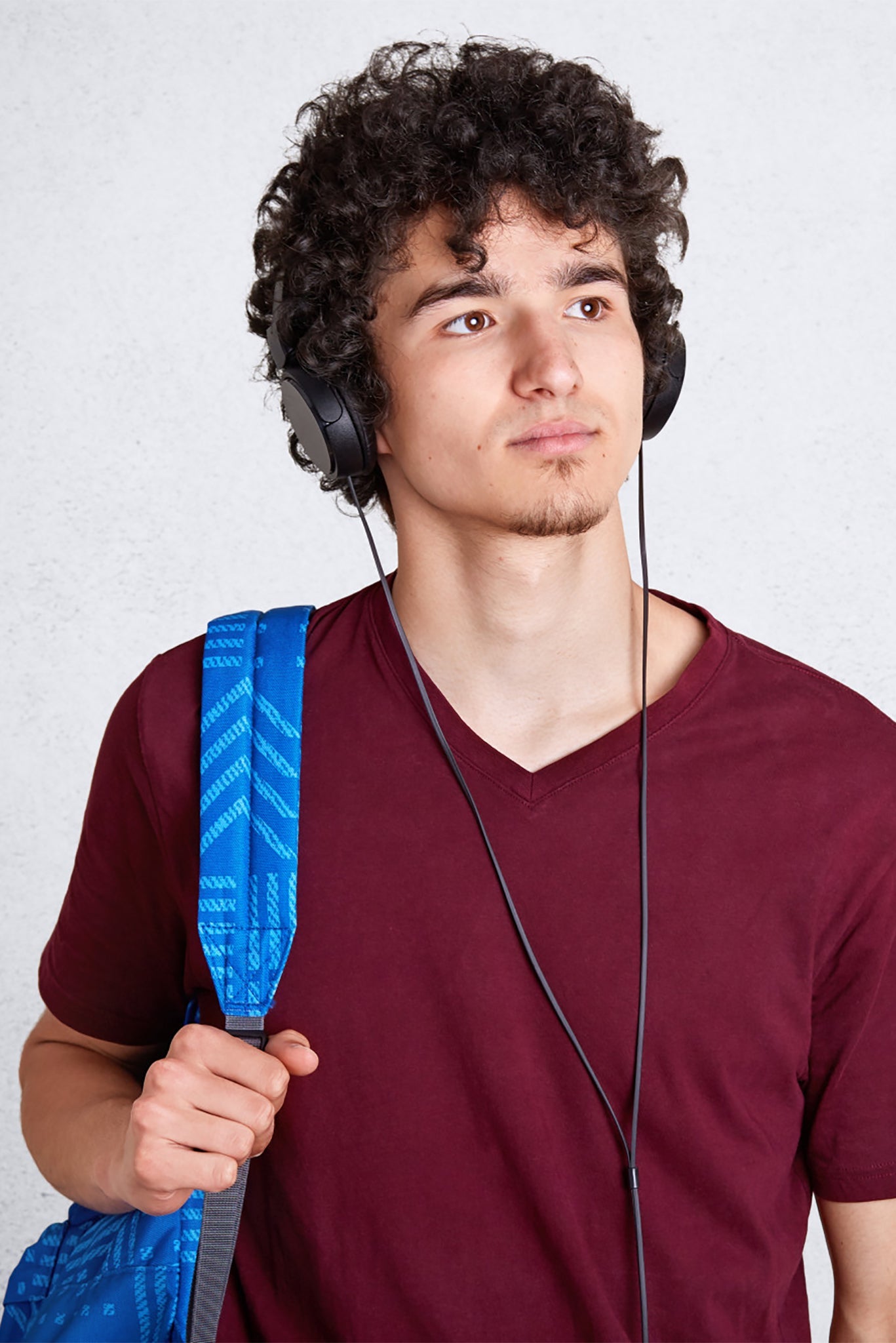 Men's Maroon Wine V Neck T-shirt 003