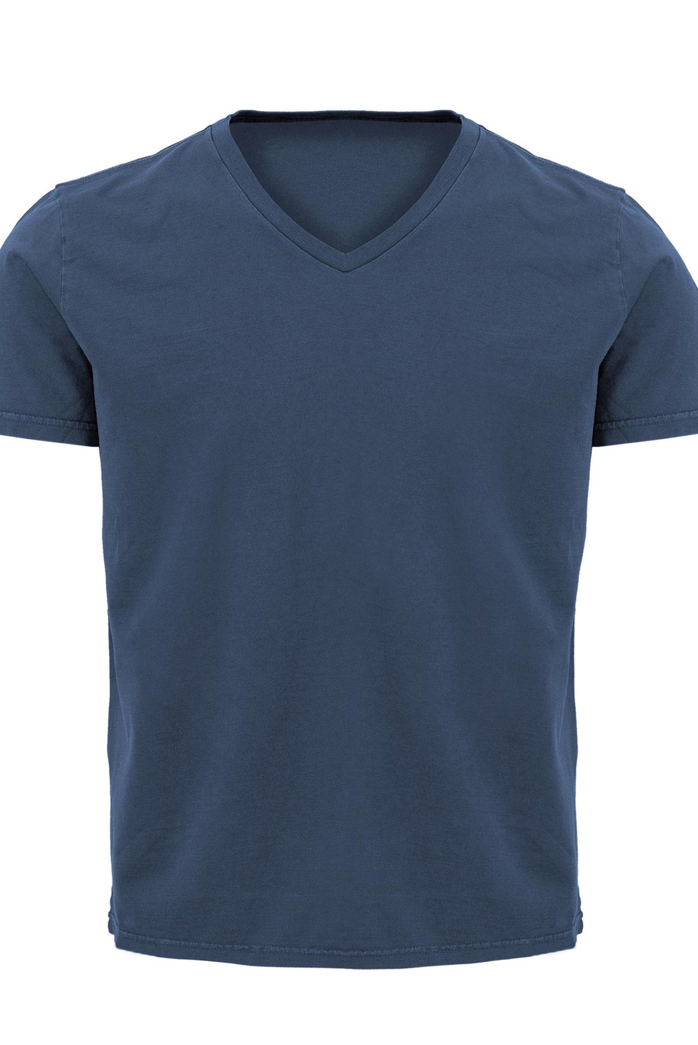 Men's Navy Blue Regal V Neck T-shirt 005
